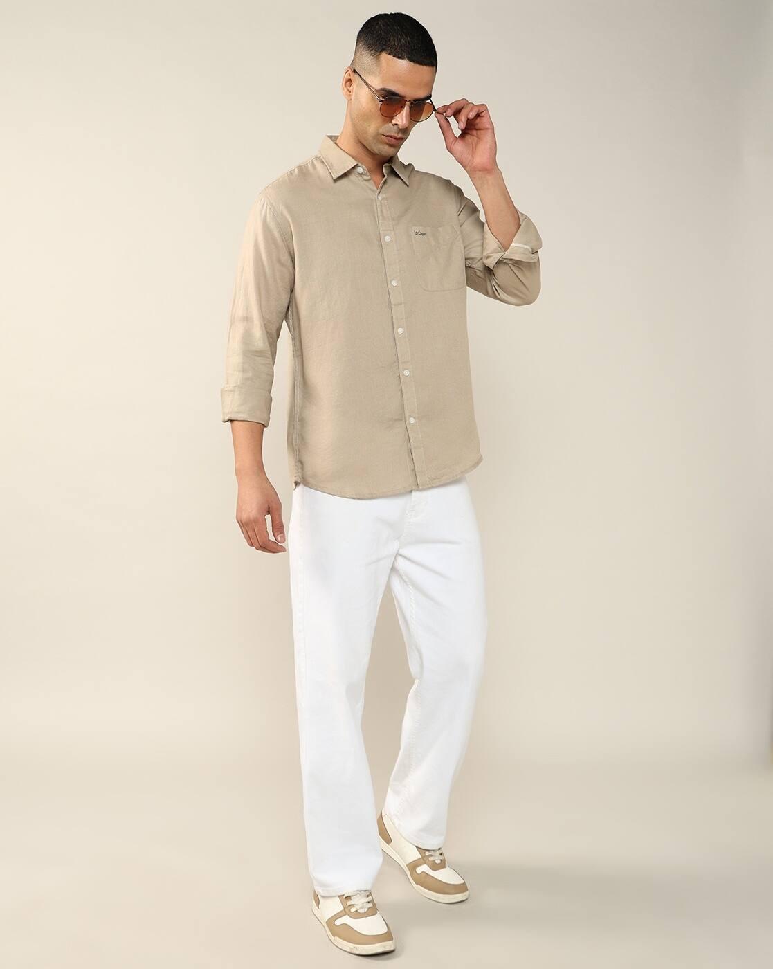Lee Cooper | Men Regular Fit Shirt with Patch Pocket|3