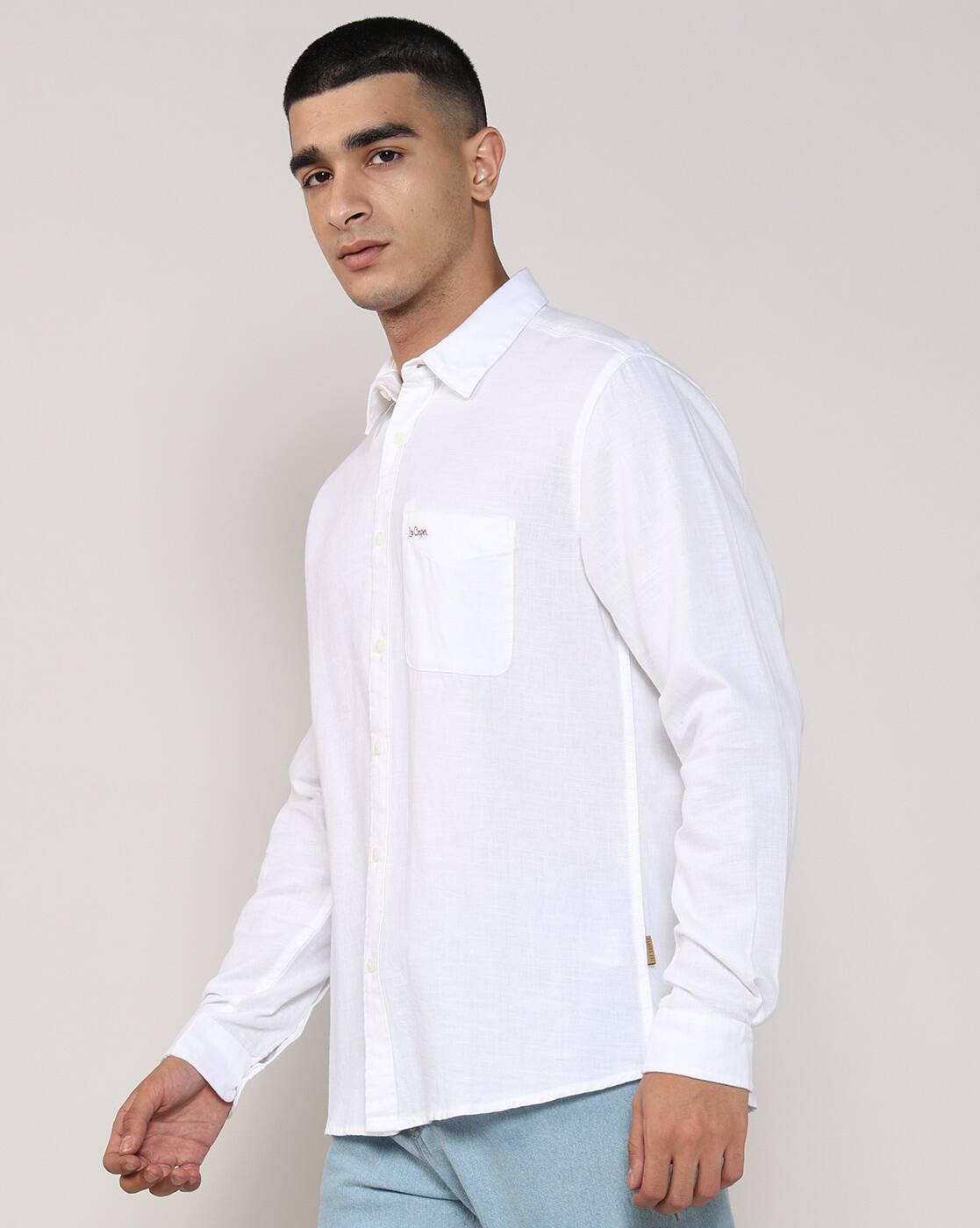 Lee Cooper | Men Regular Fit Shirt with Patch Pocket|1