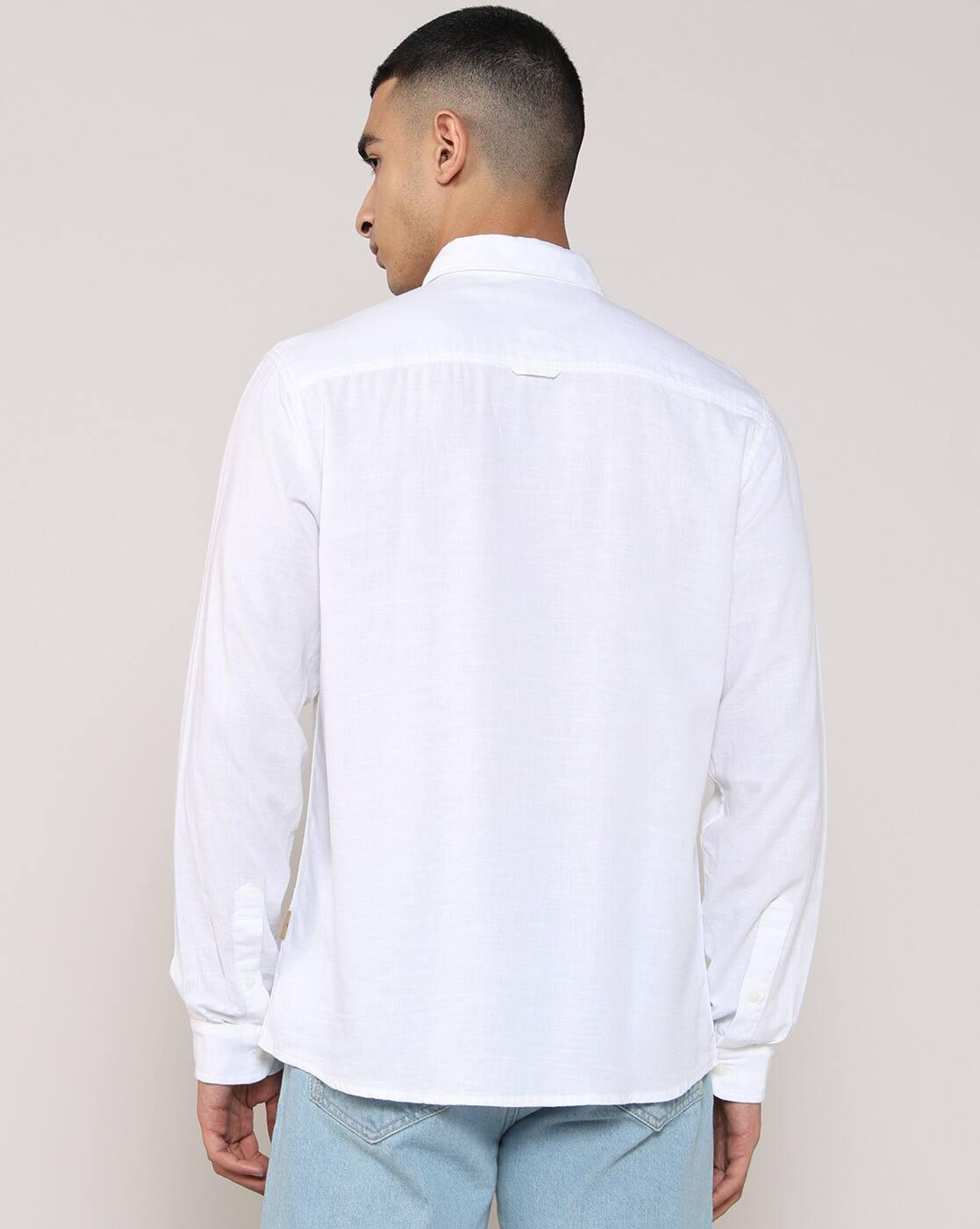 Lee Cooper | Men Regular Fit Shirt with Patch Pocket|2