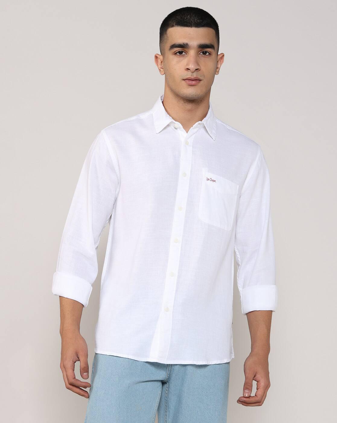 Lee Cooper | Men Regular Fit Shirt with Patch Pocket|3