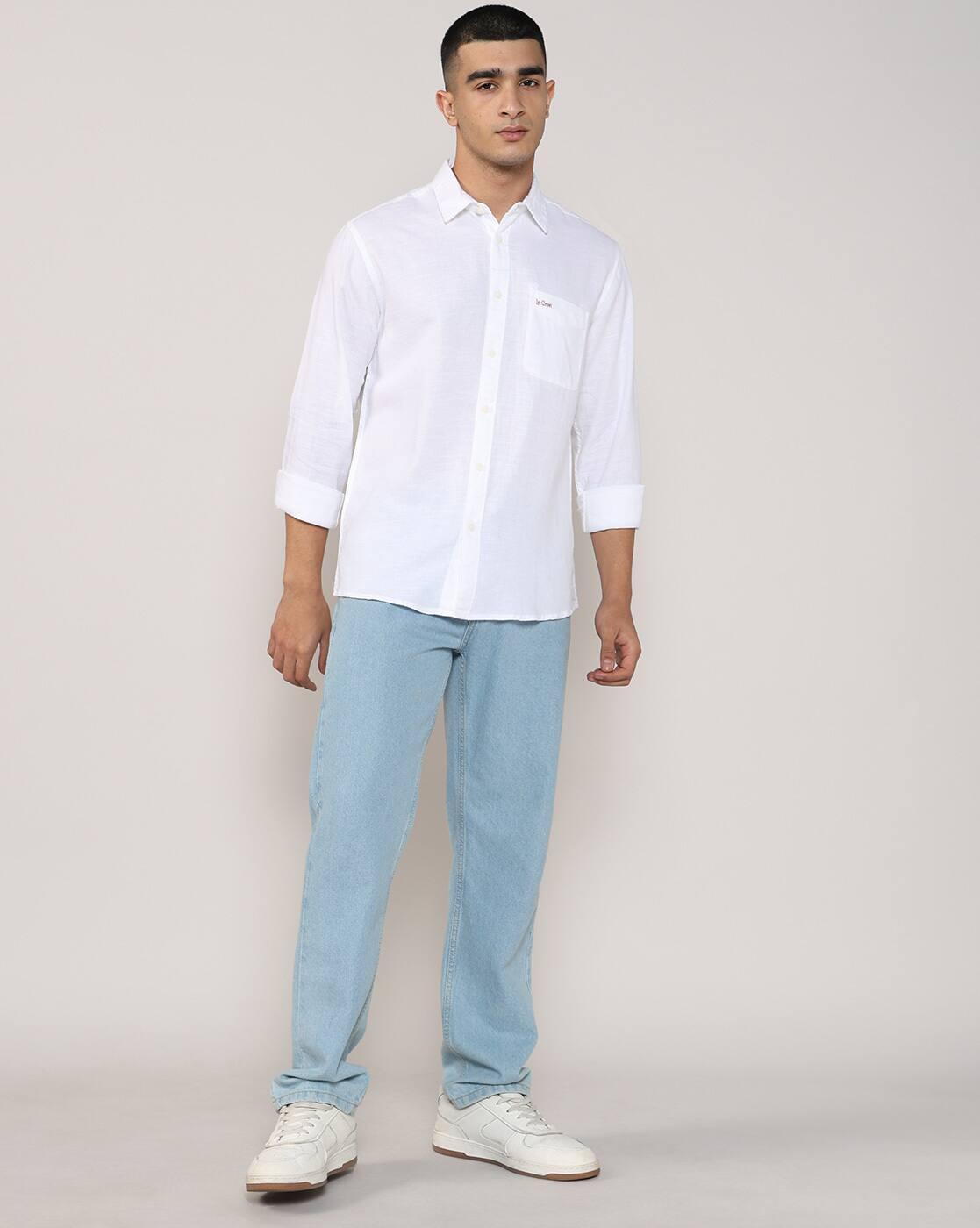 Lee Cooper | Men Regular Fit Shirt with Patch Pocket|4