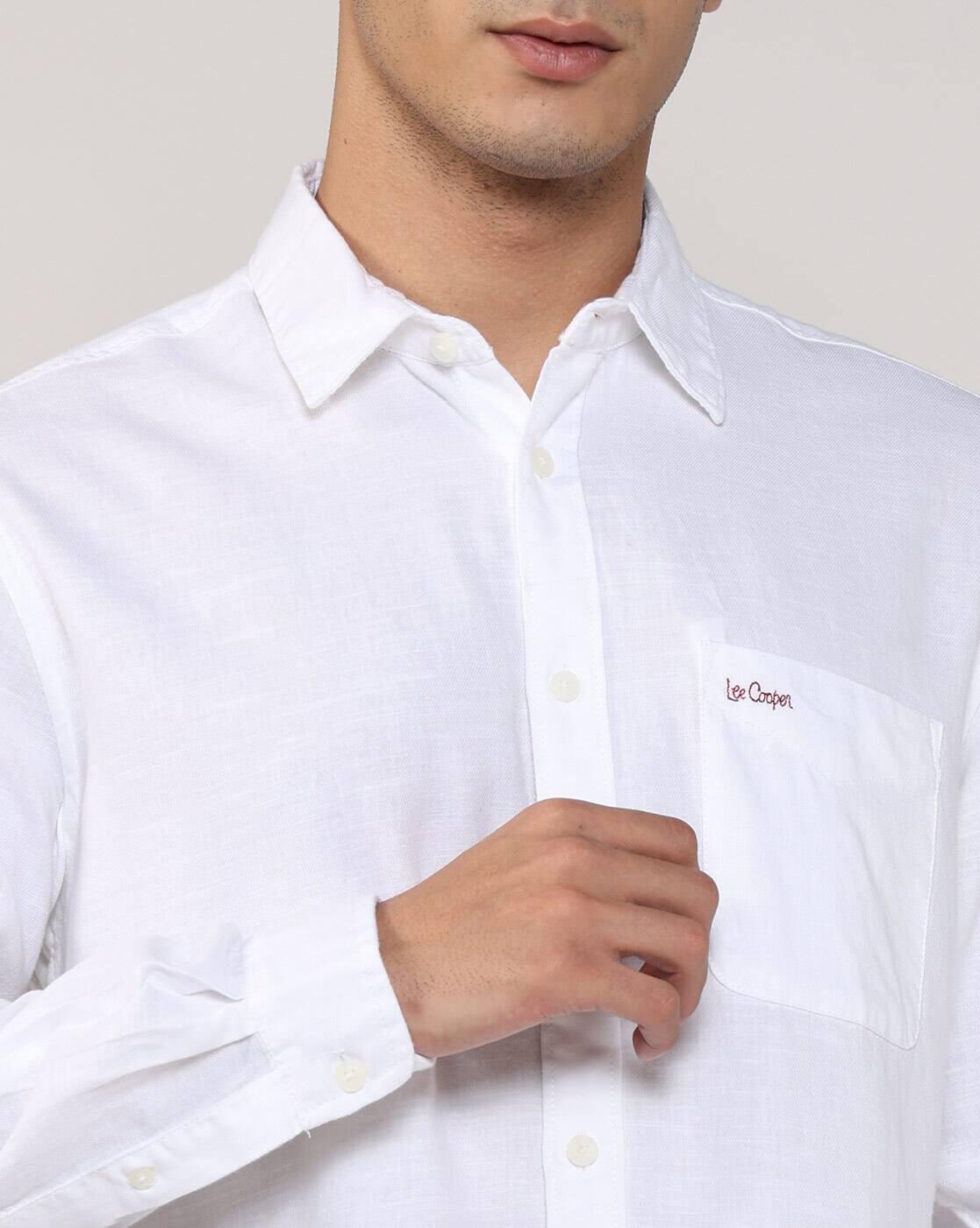 Lee Cooper | Men Regular Fit Shirt with Patch Pocket|5