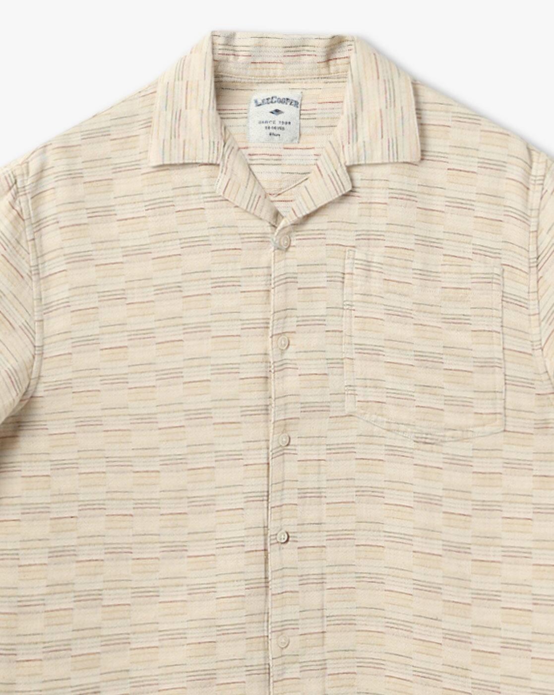 Lee Cooper | Boys Striped Oversized Shirt with Patch Pocket|2