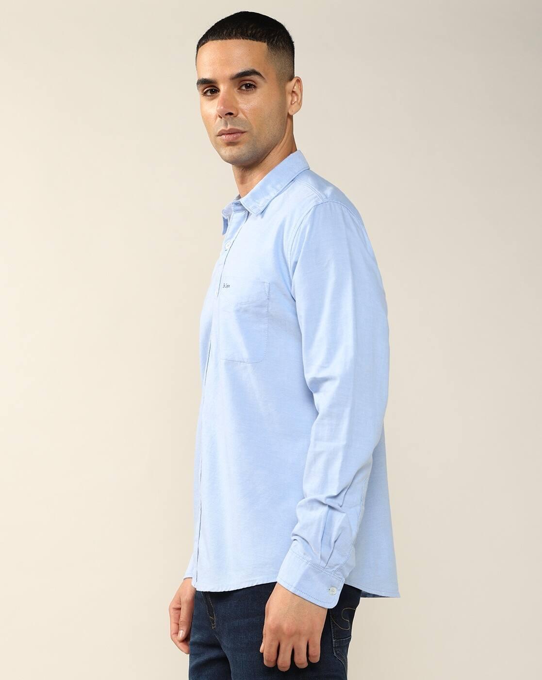 Lee Cooper | Men Regular Fit Shirt with Patch Pocket|1