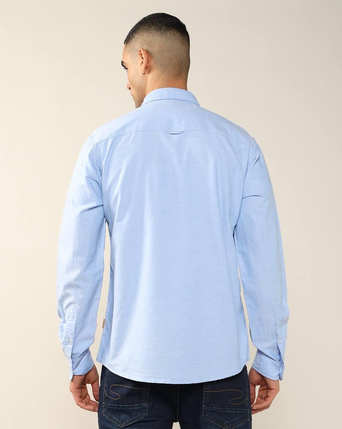 Lee Cooper | Men Regular Fit Shirt with Patch Pocket|2
