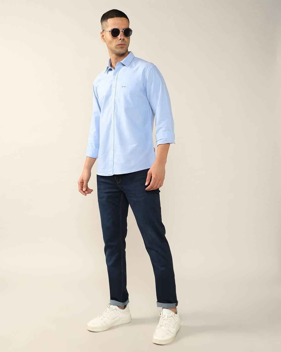 Lee Cooper | Men Regular Fit Shirt with Patch Pocket|3