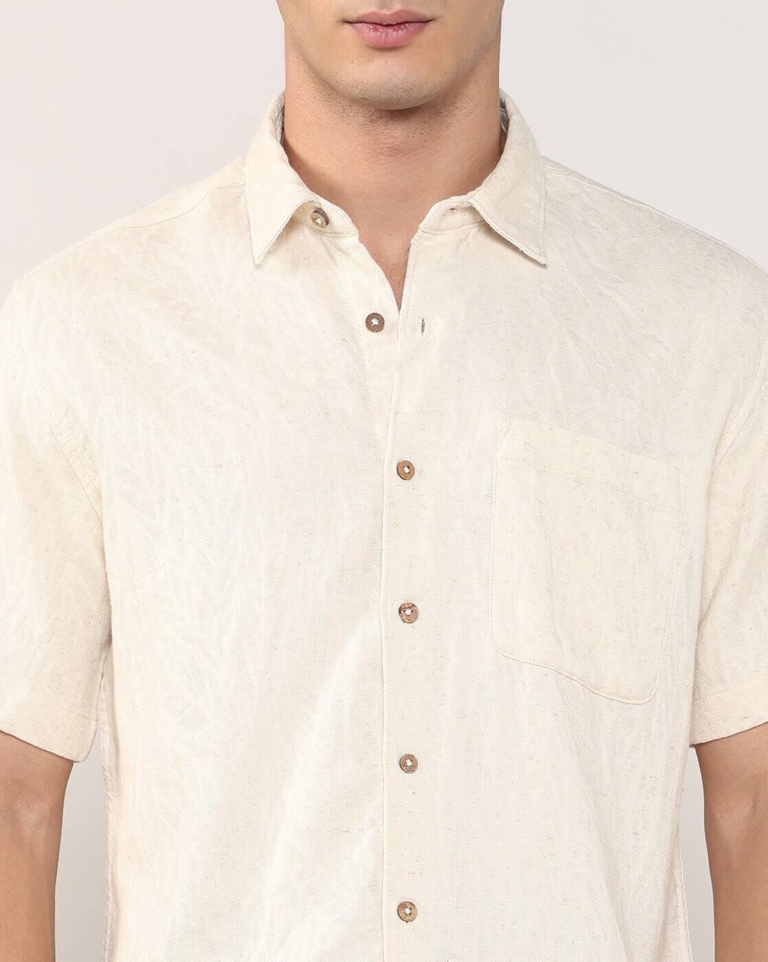 Lee Cooper | Men Patterned Relaxed Fit Shirt with Patch Pocket|4