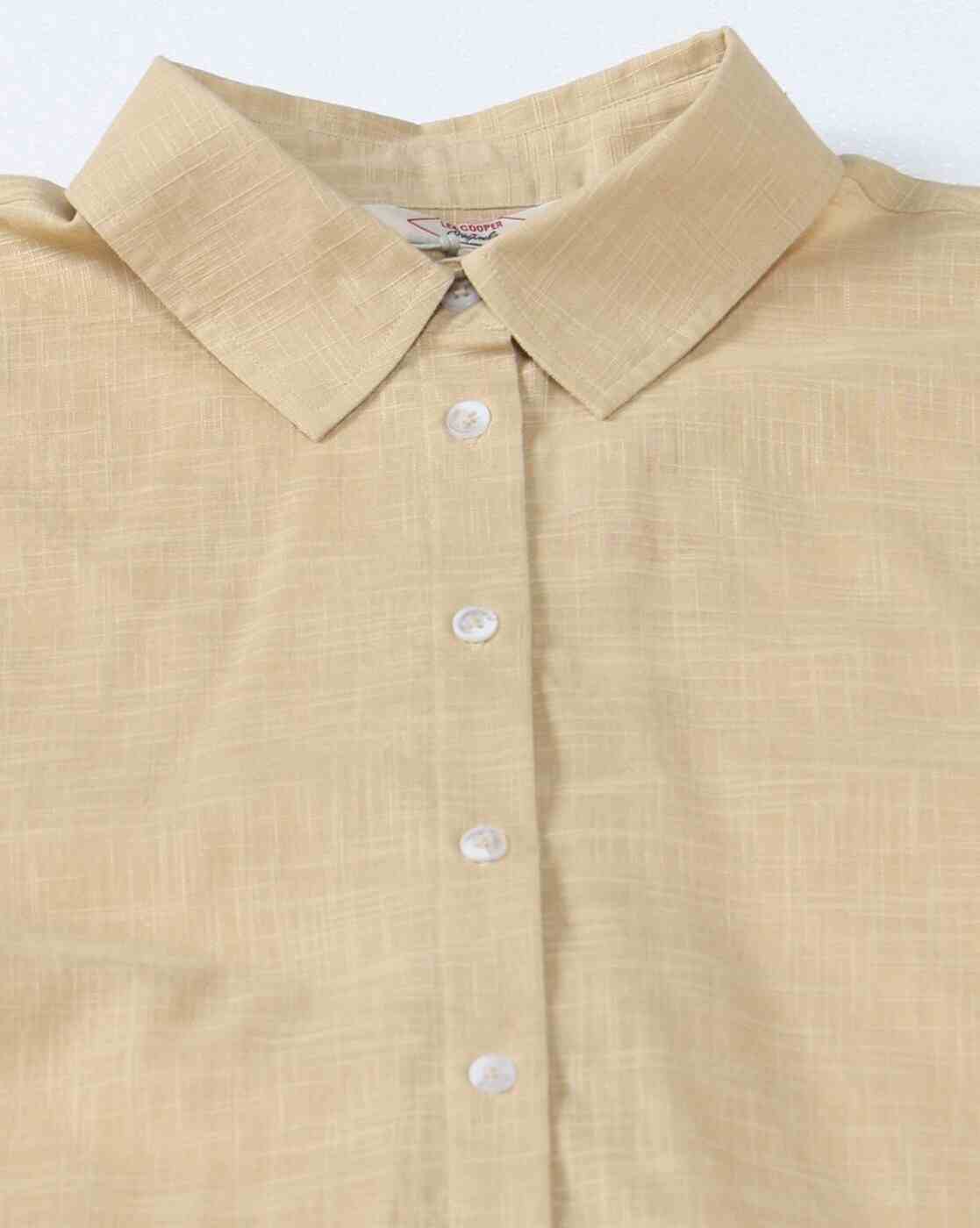 Lee Cooper | Women Relaxed Fit Shirt with Spread Collar|5