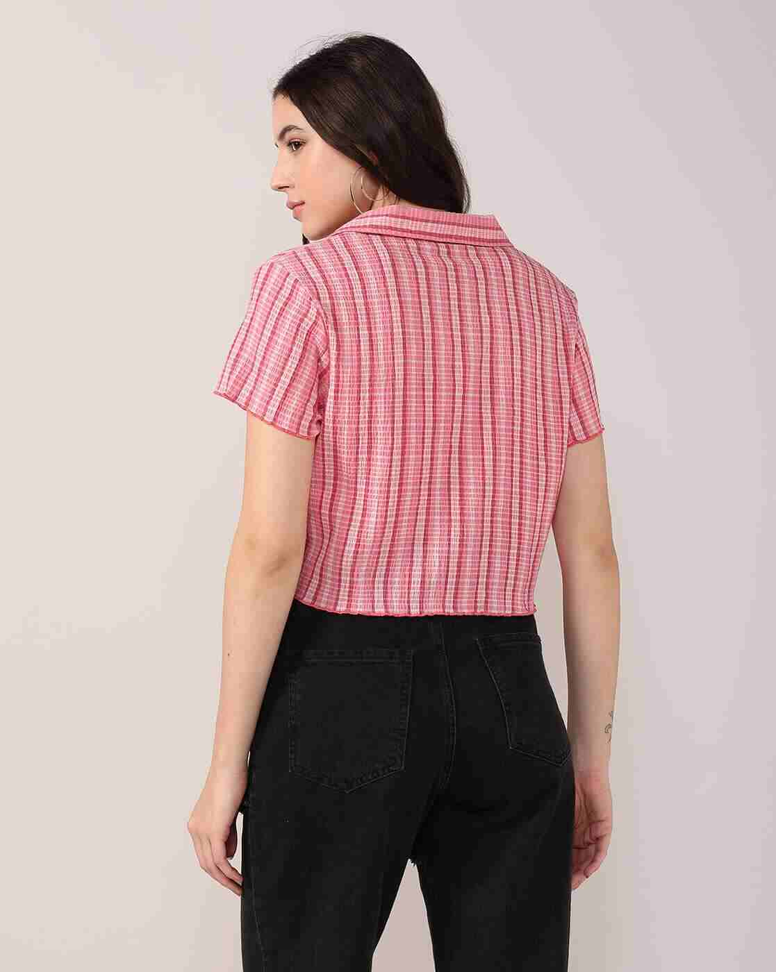 Lee Cooper | Women Striped Boxy Fit Cotton Shirt|0