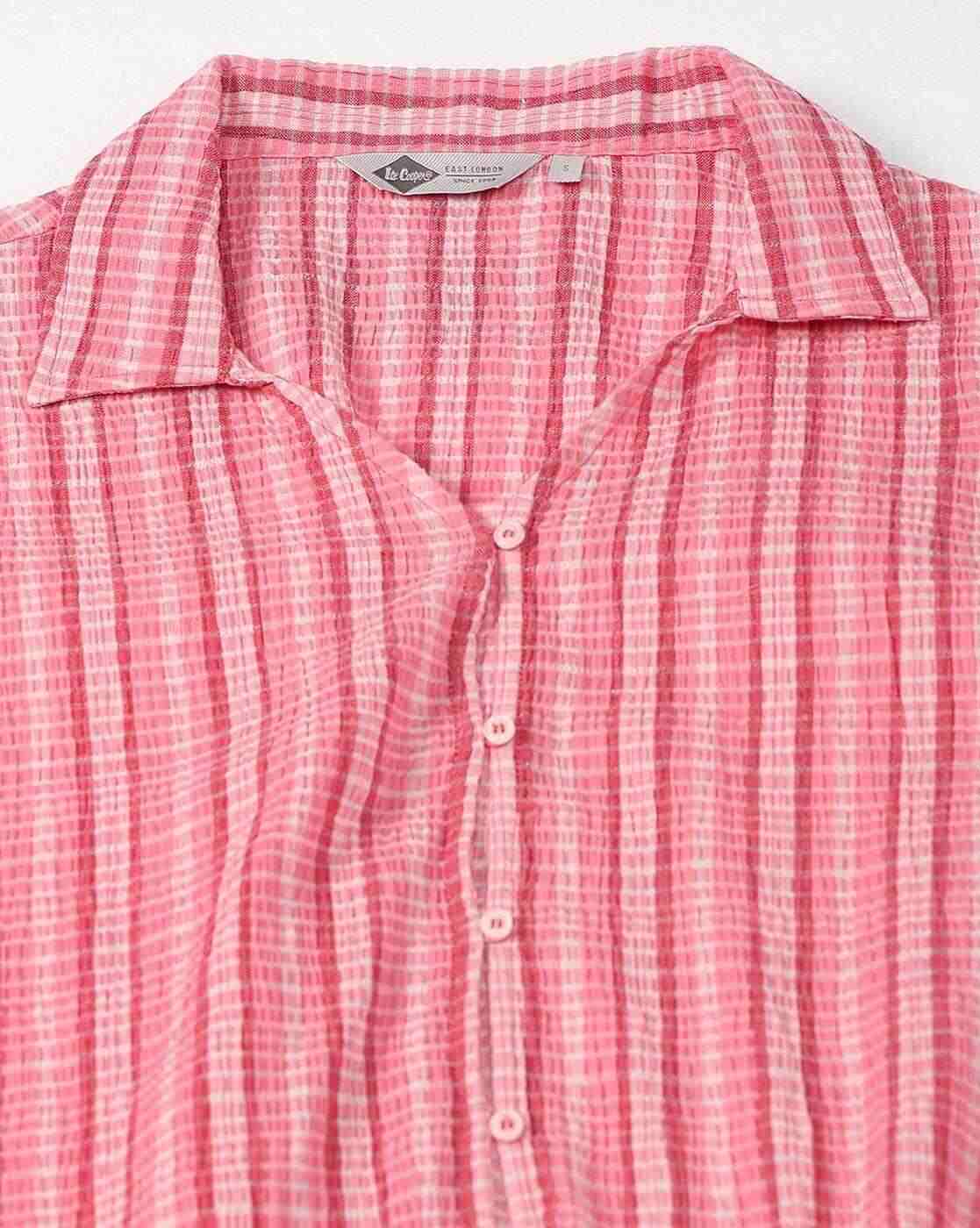 Lee Cooper | Women Striped Boxy Fit Cotton Shirt|1