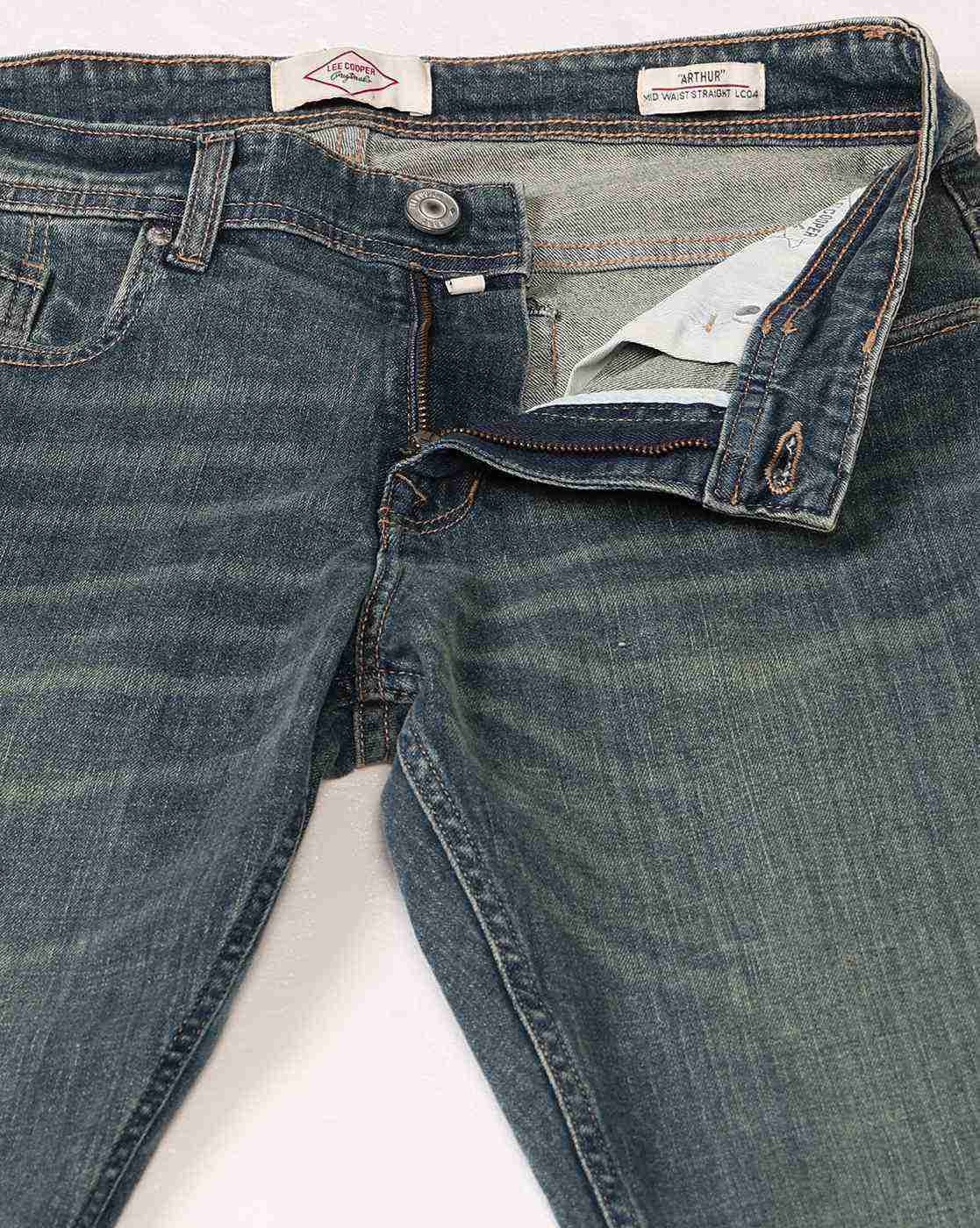 Lee Cooper | Men Lightly Washed Straight Jeans|5
