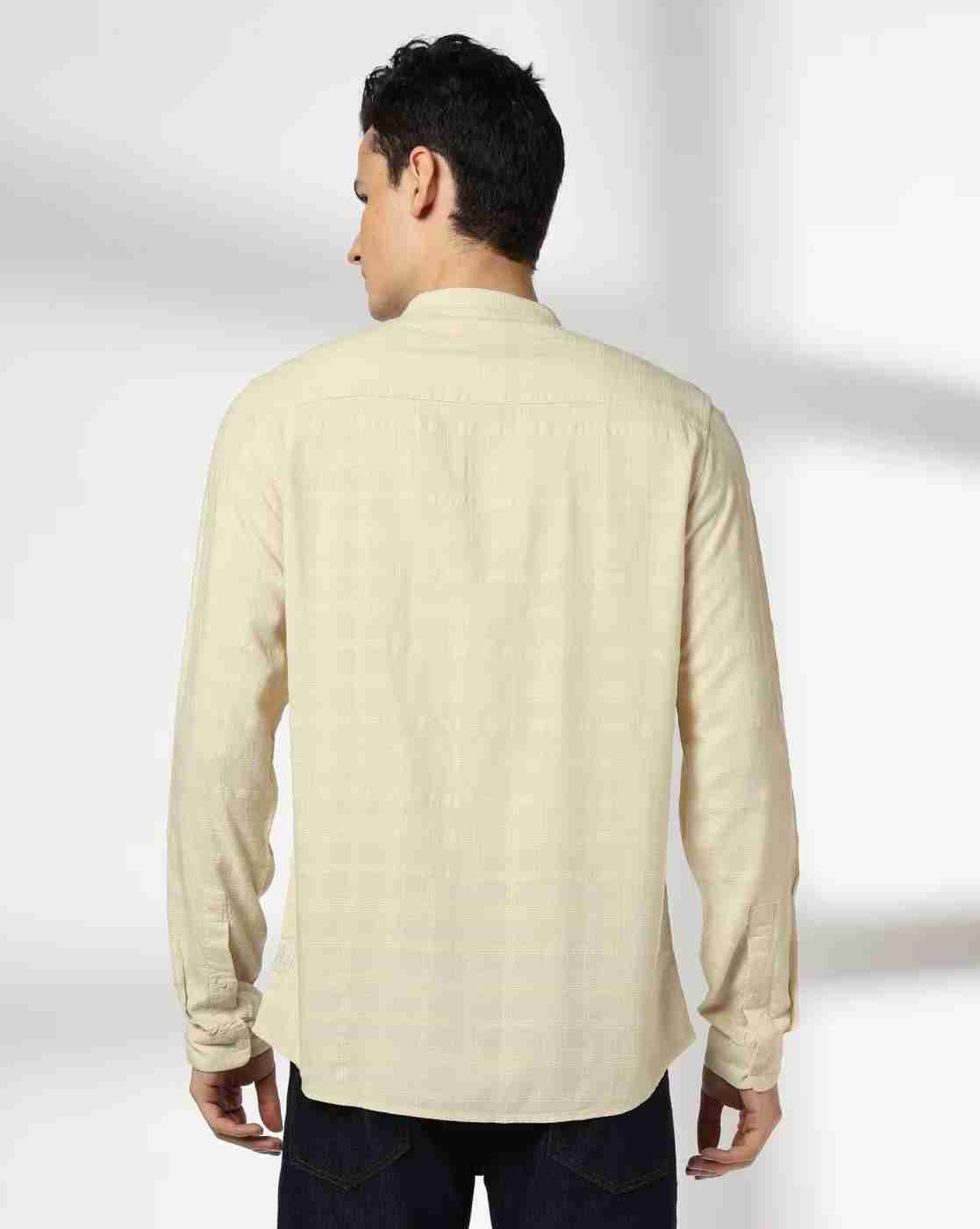 Lee Cooper | Men Regular Fit Shirt with Patch Pocket|2