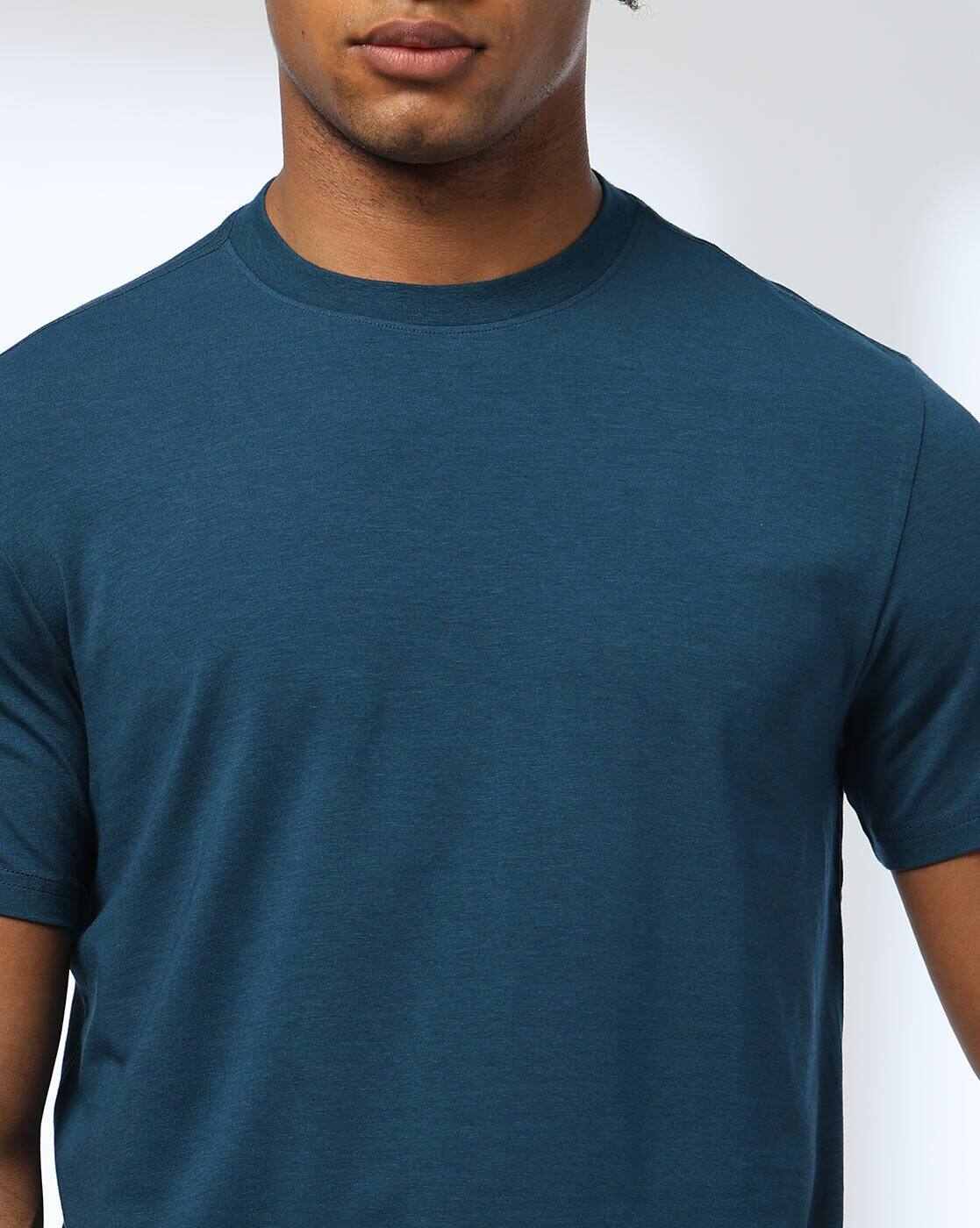 Lee Cooper | Men Relaxed Fit Crew-Neck T-Shirt with Brand Print|3