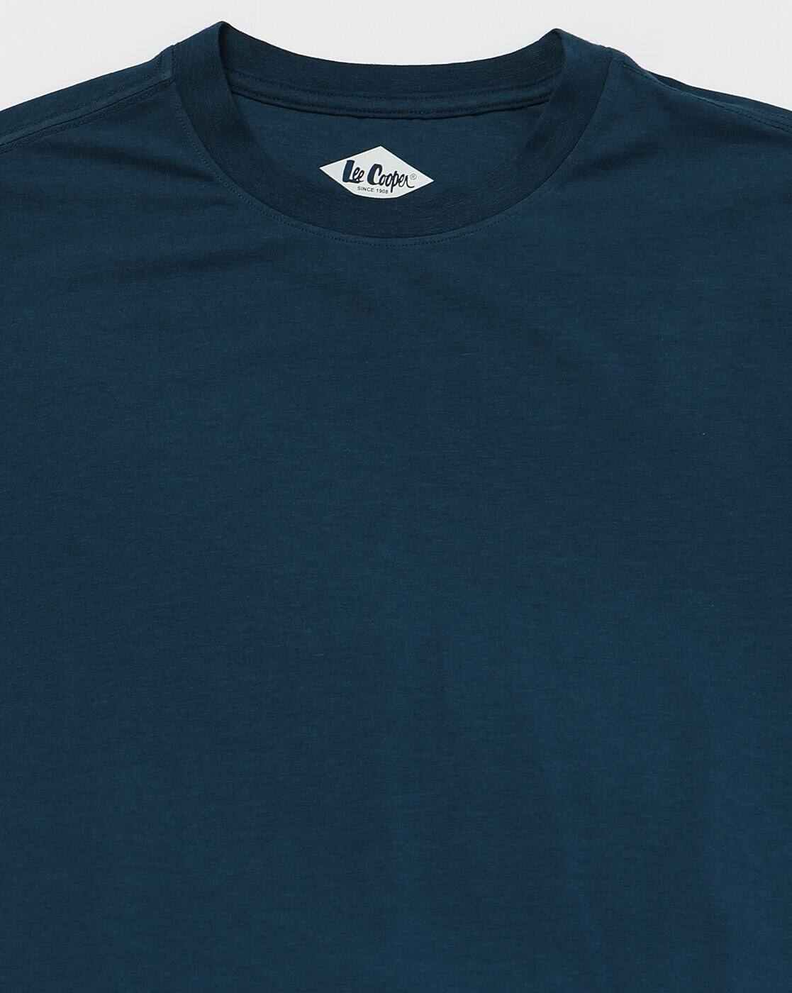 Lee Cooper | Men Relaxed Fit Crew-Neck T-Shirt with Brand Print|4