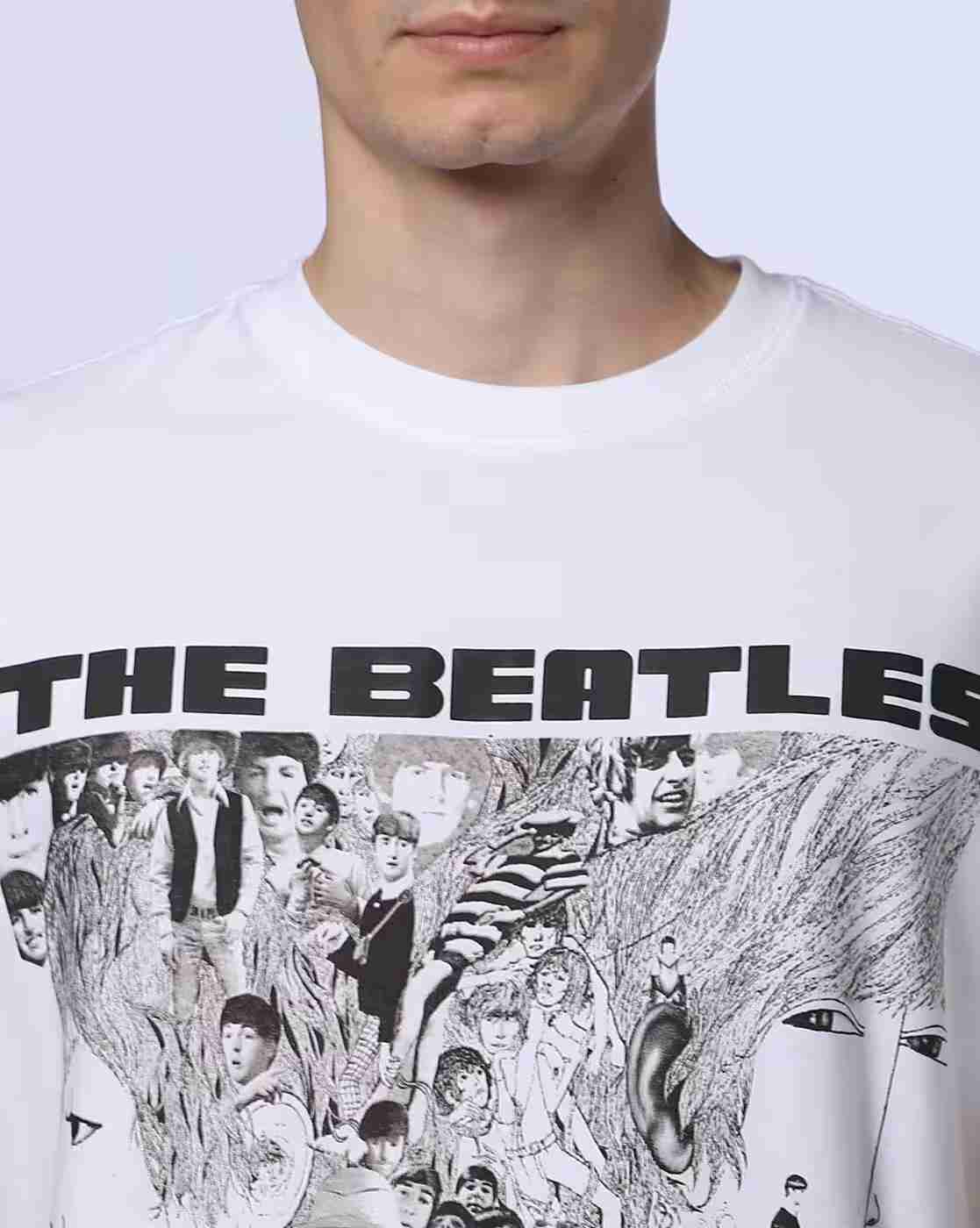 Lee Cooper | The Beatles - Men Graphic Print Regular Fit Crew-Neck T-Shirt|3