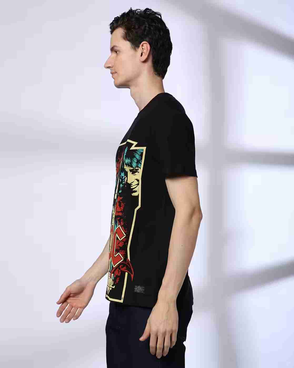 Lee Cooper | AC/DC - Men ACDC Print Regular Fit Crew-Neck T-Shirt|2