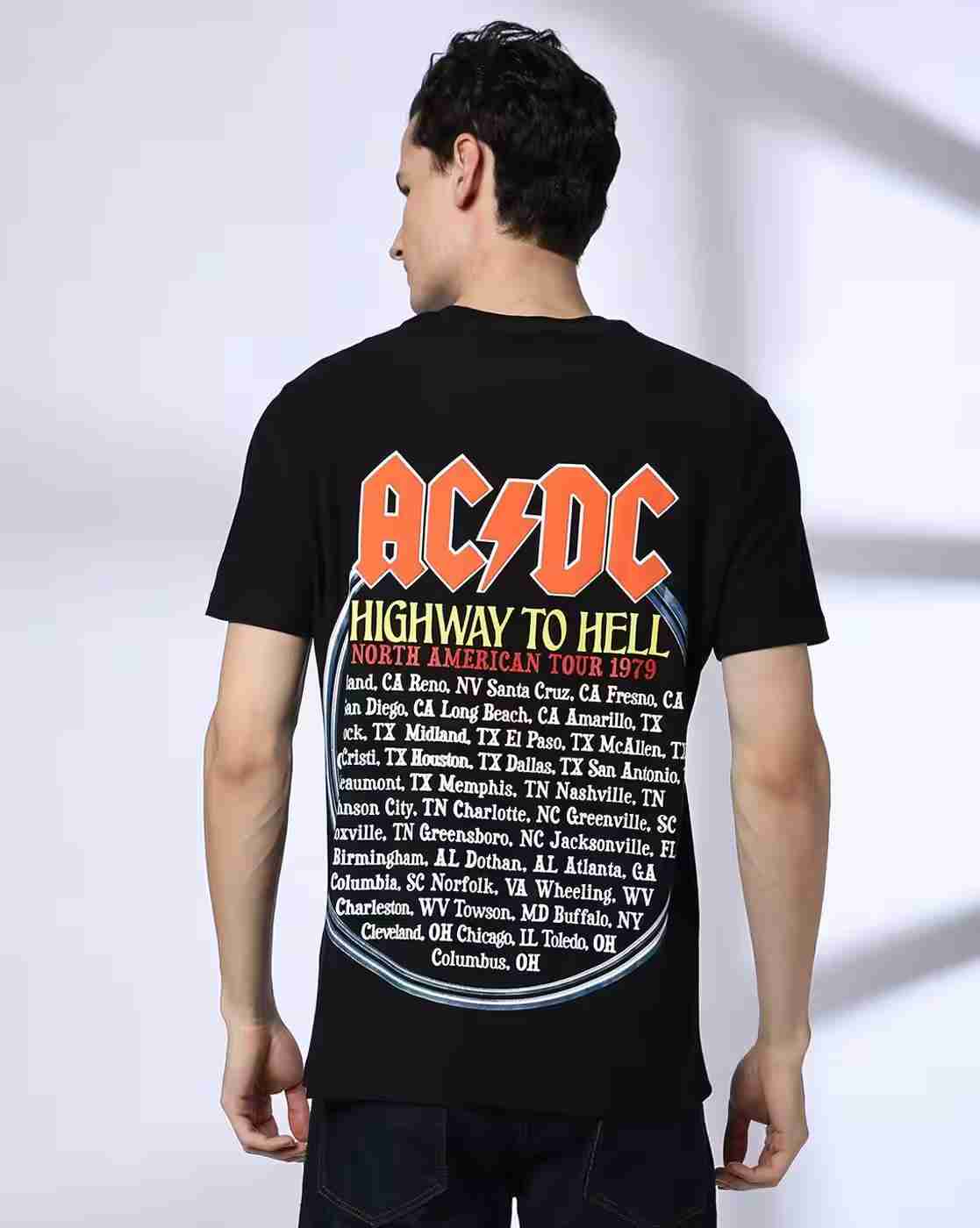 Lee Cooper | AC/DC - Men ACDC Print Regular Fit Crew-Neck T-Shirt|3