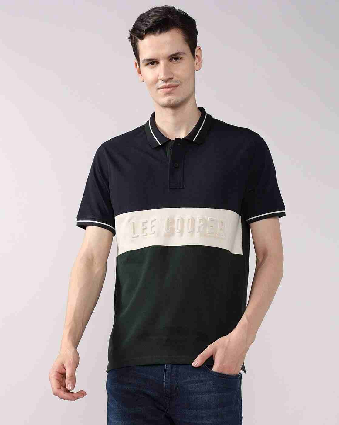 Lee Cooper | Men Colourblock Regular Fit Polo T-Shirt|1
