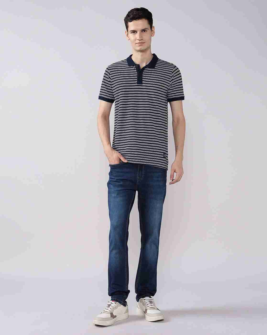 Lee Cooper | Men Striped Regular Fit Polo T-Shirt|4