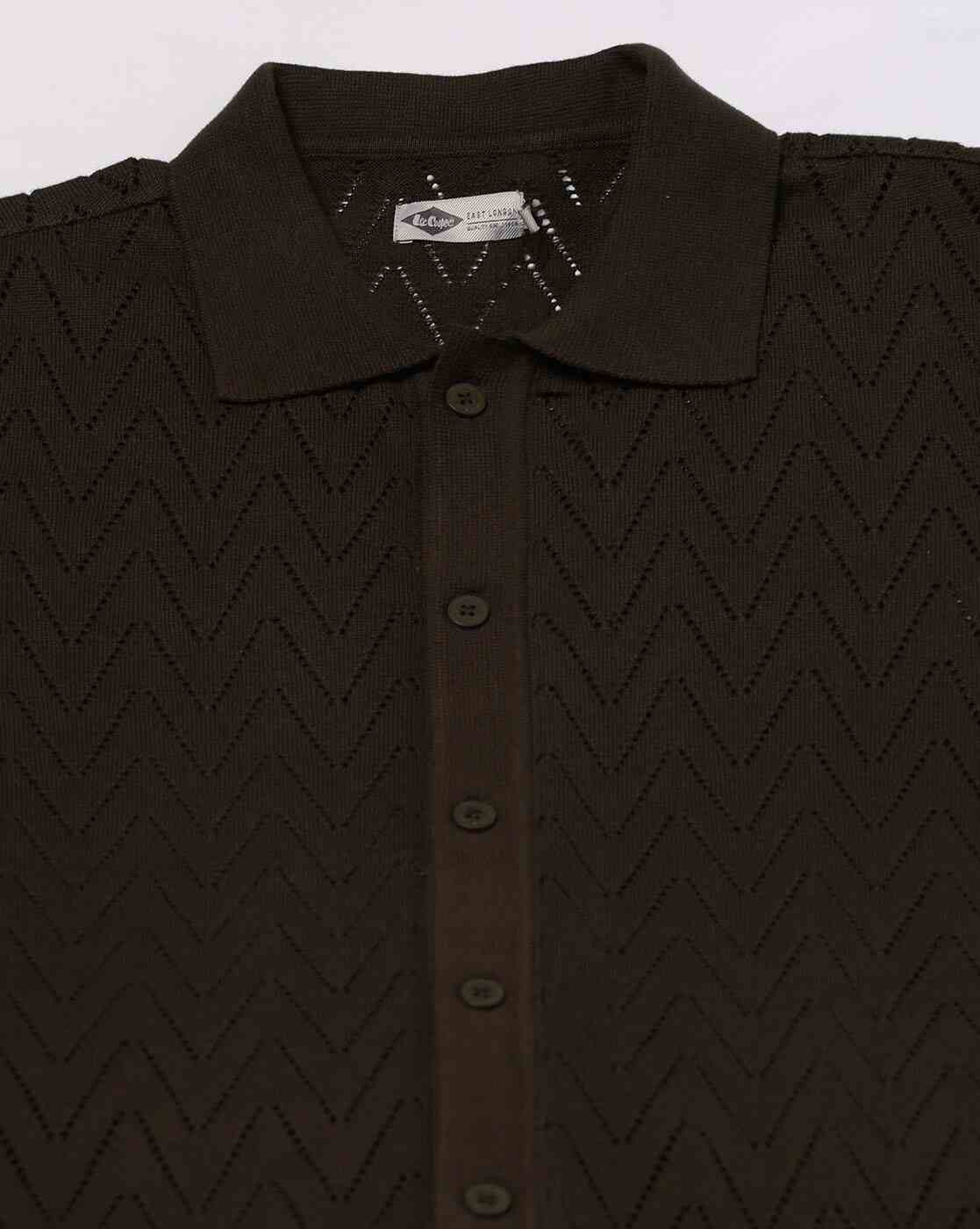 Lee Cooper | Men Pointelle-Knit Regular Fit Shirt|0