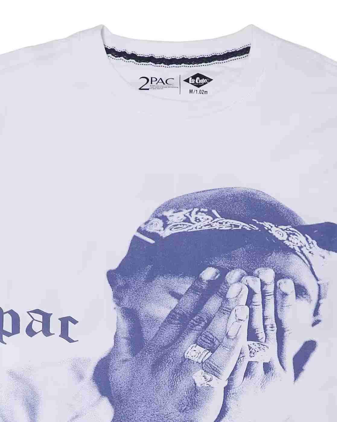 Lee Cooper | Tupac - Men Tupac Print Regular Fit Crew-Neck T-Shirt|5