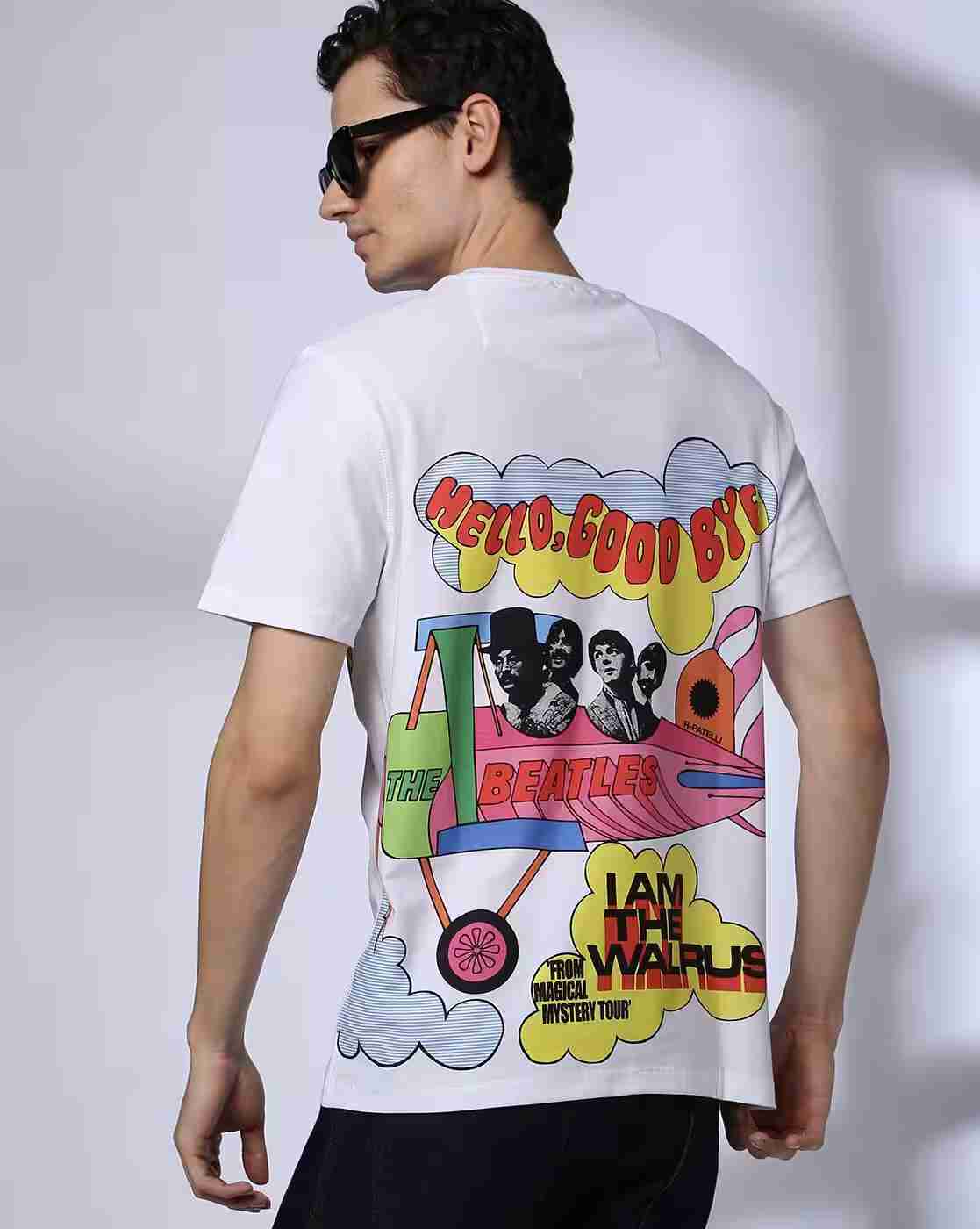 Lee Cooper | The Beatles - Men Beatles Print Regular Fit Crew-Neck T-Shirt|0