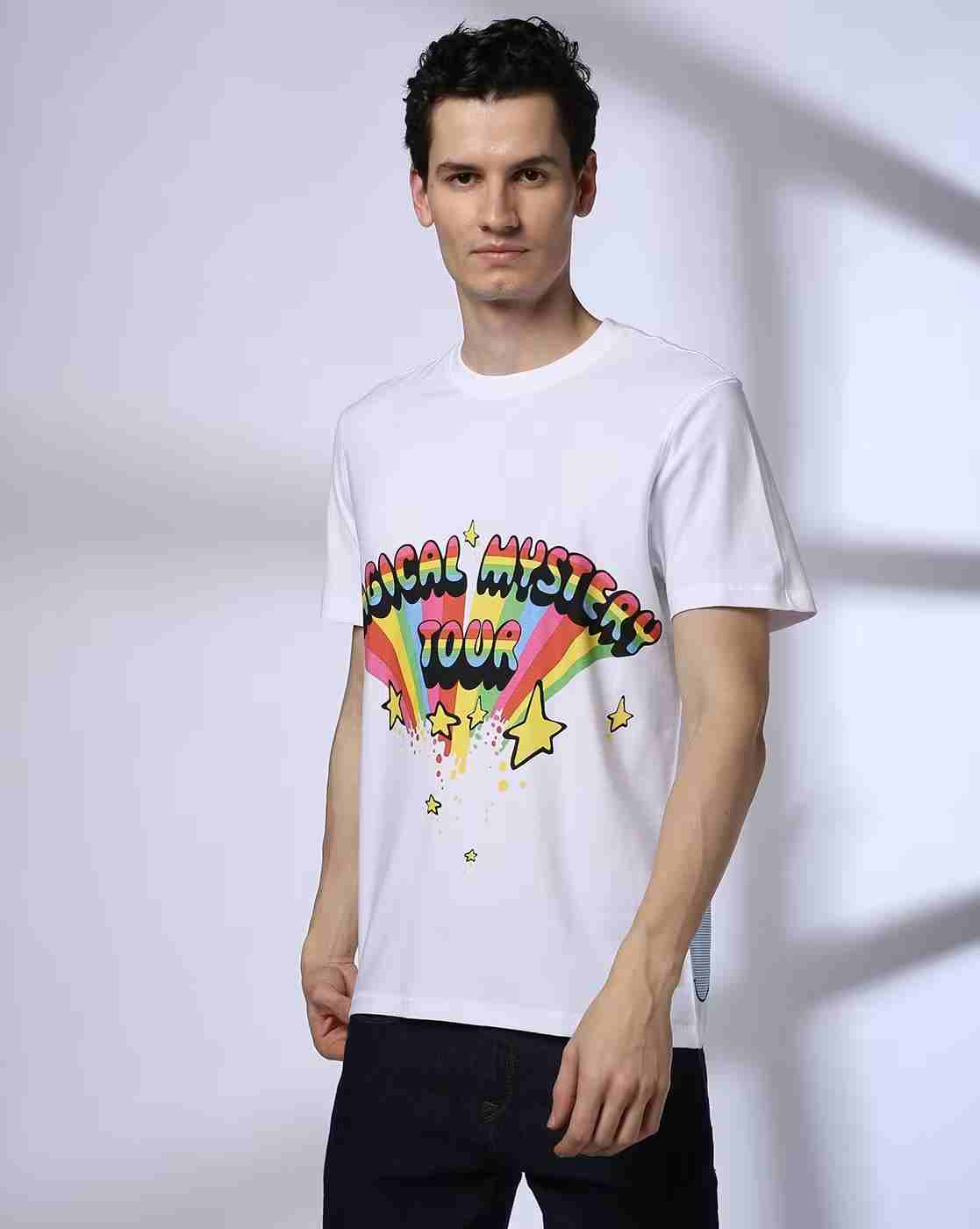 Lee Cooper | The Beatles - Men Beatles Print Regular Fit Crew-Neck T-Shirt|1