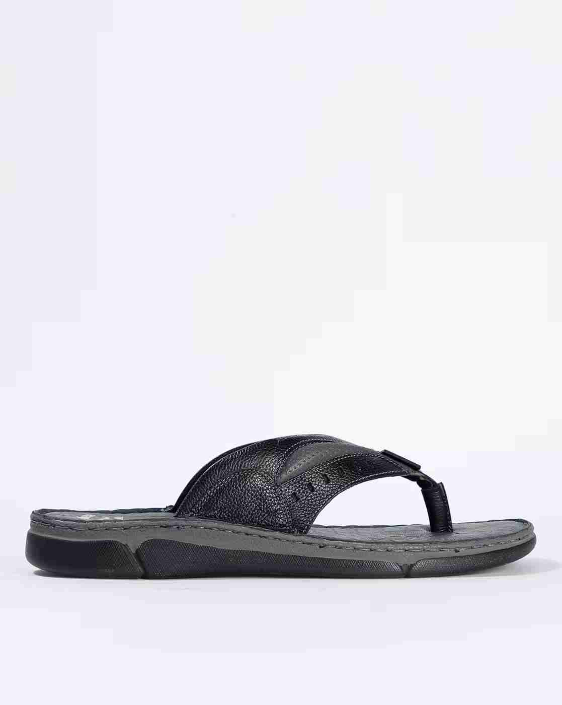 Textured Thong-Strap Flip-Flops