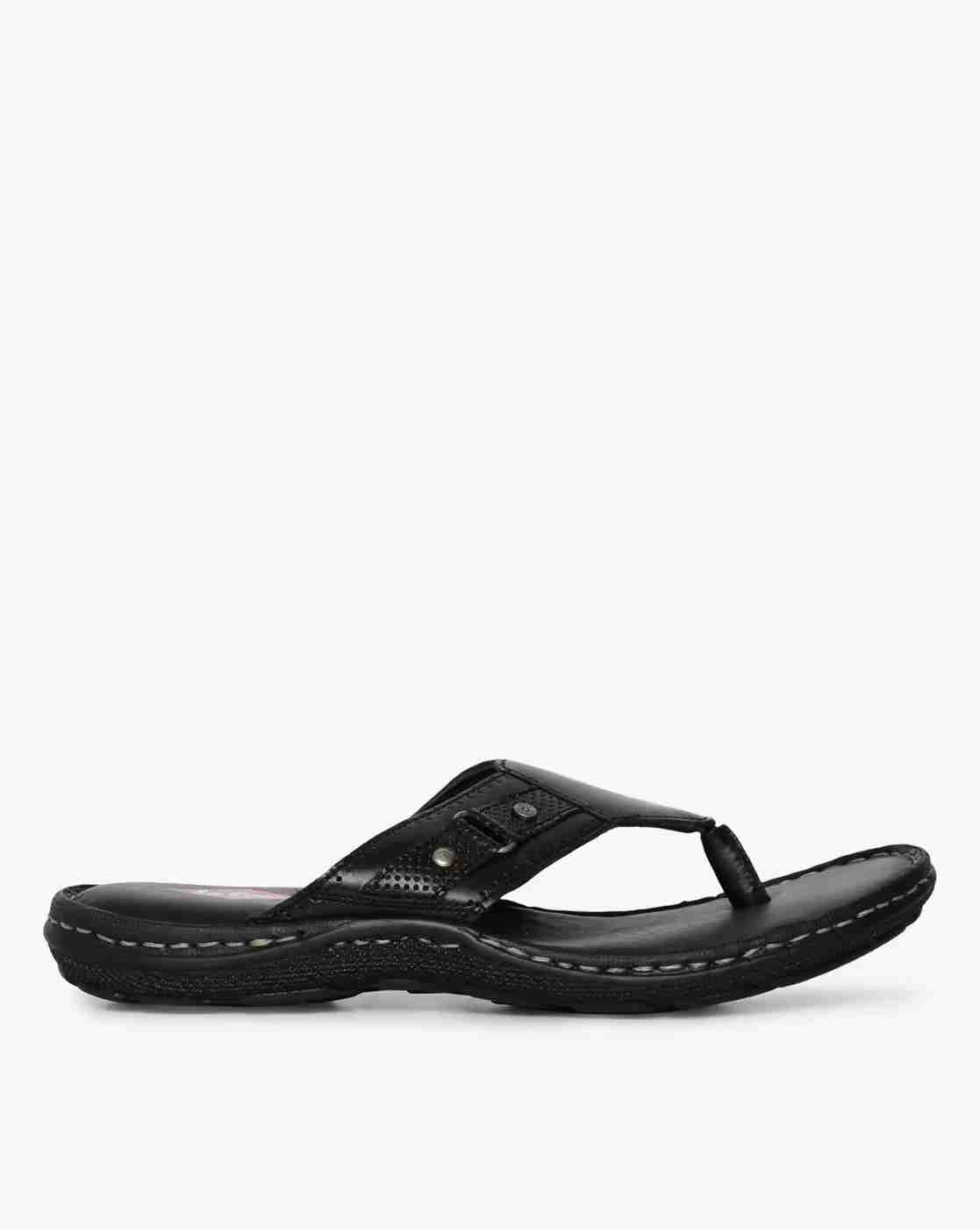 Textured Thong-Strap Slippers
