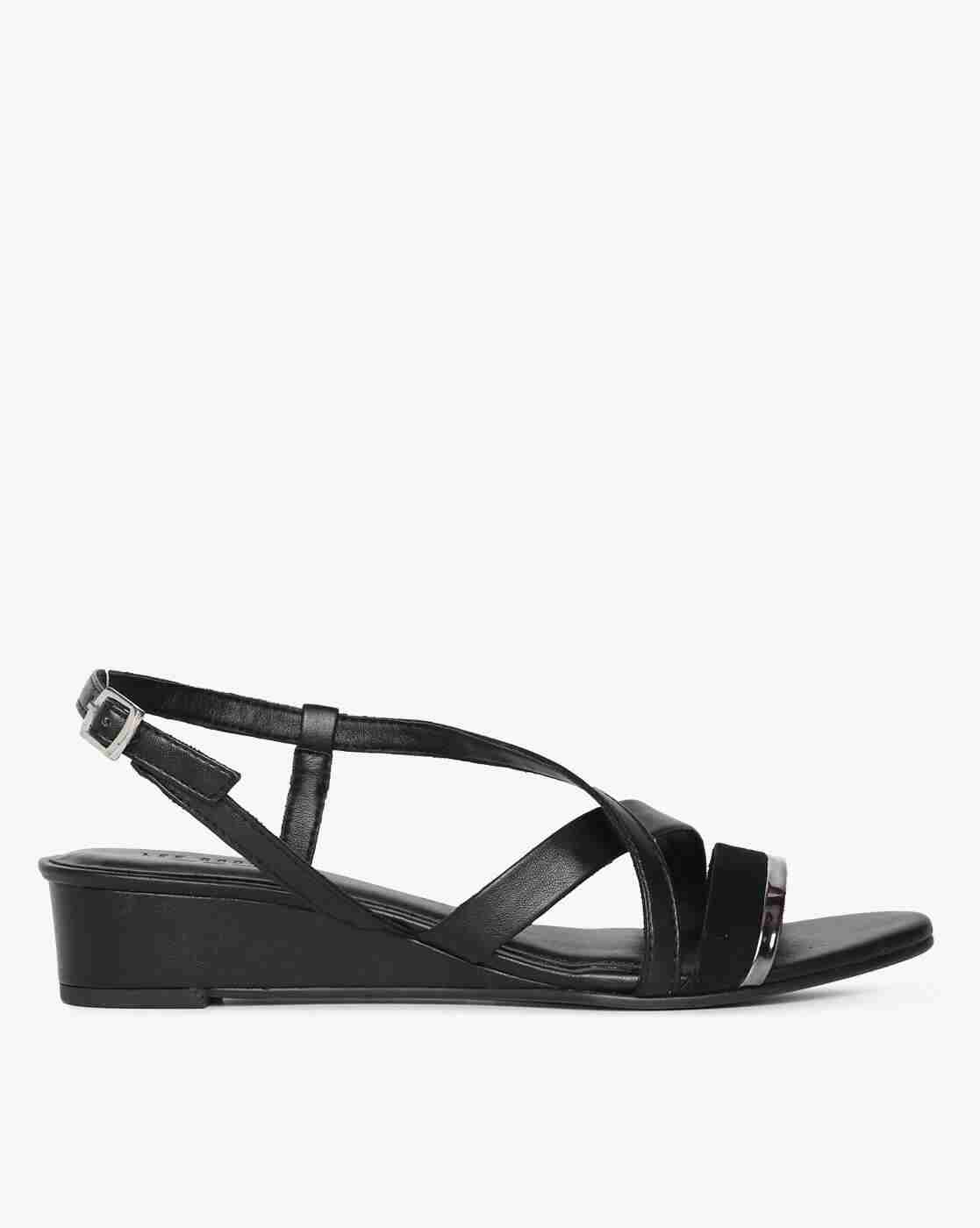 Slingback Sandals with Criss-Cross Straps