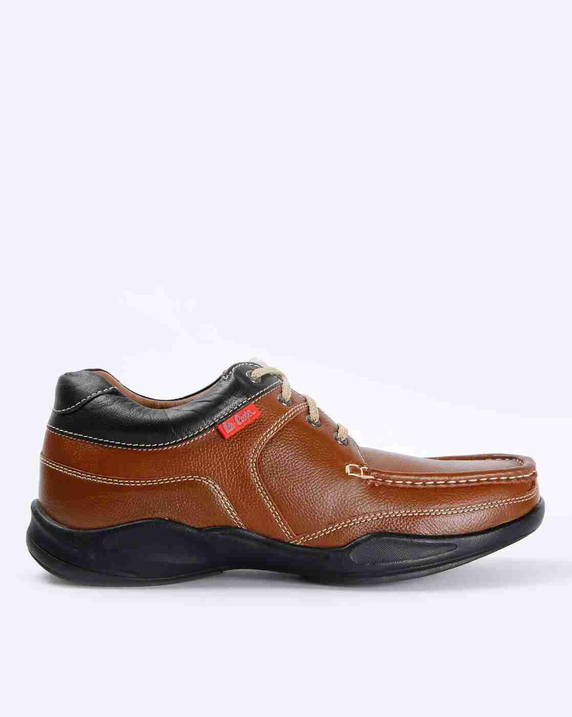 Leather Low-Top Lace-Up Shoes