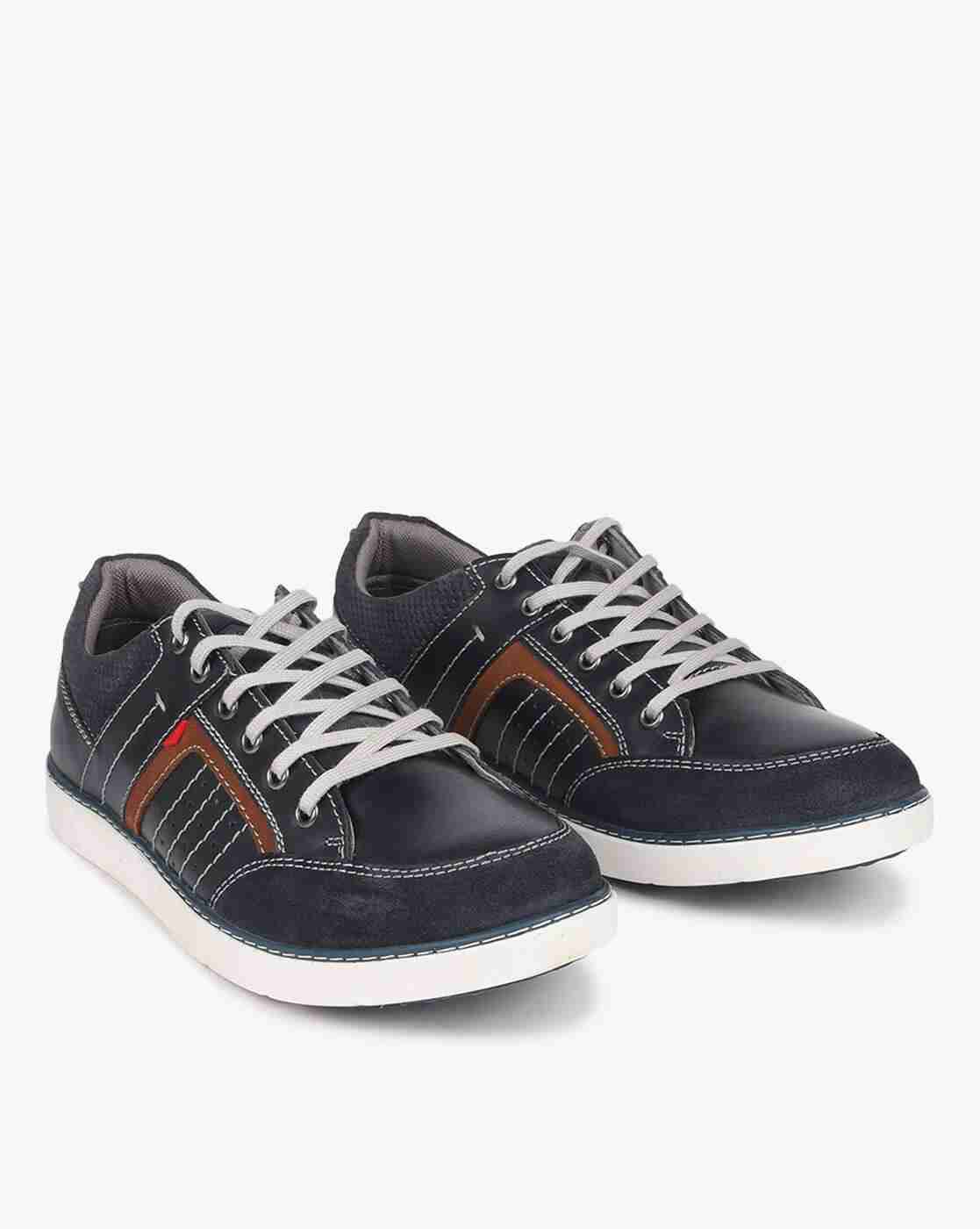 Lee Cooper | Men Mid-Top Round-Toe Lace-Up Sneakers|1