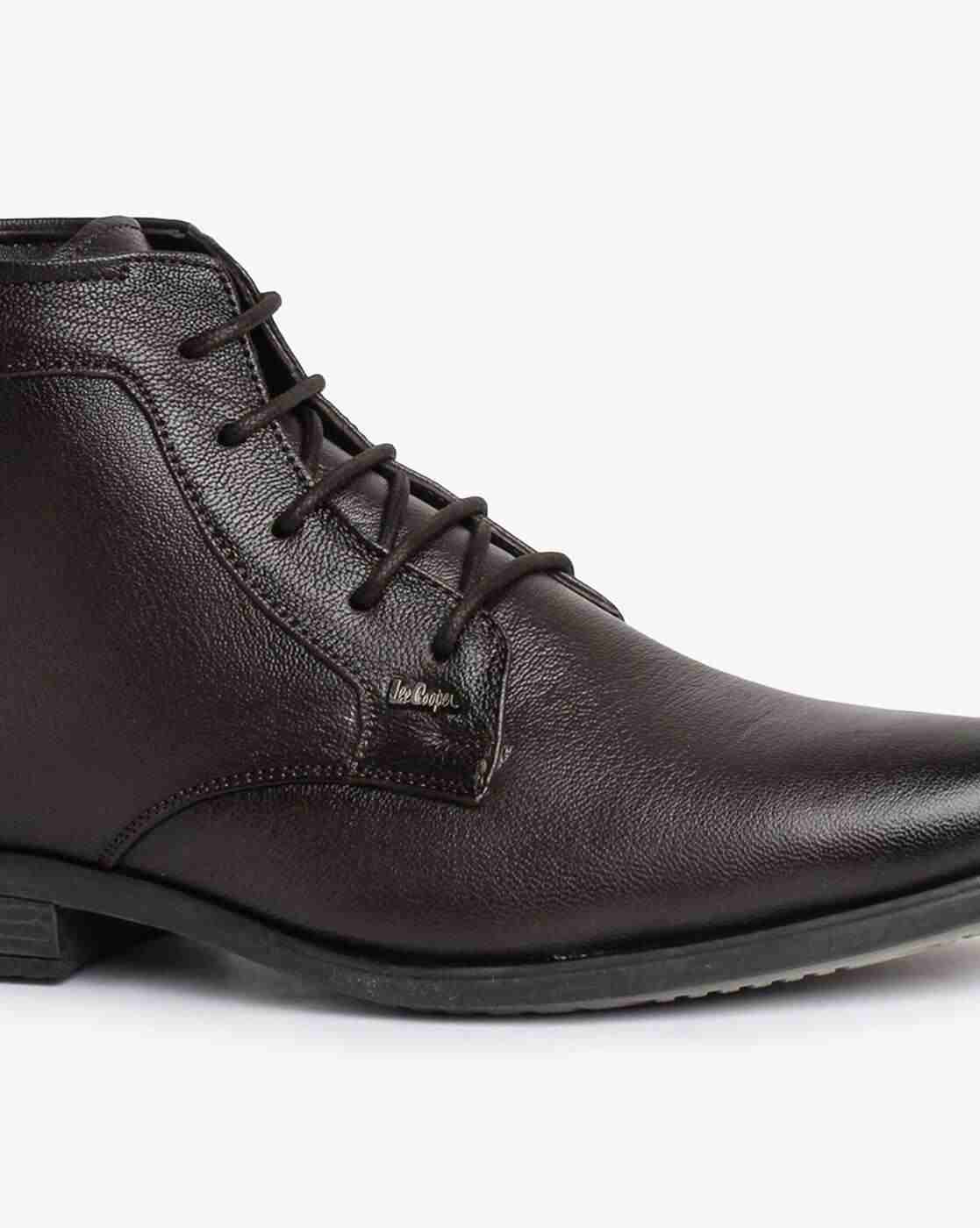 Lee Cooper | Men Panelled Ankle-Length Boots|3