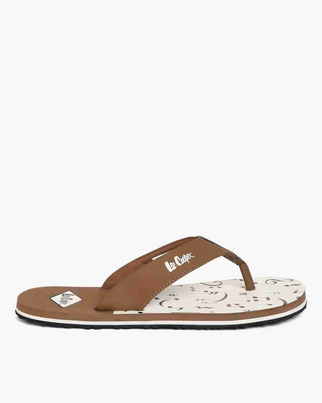 Lee Cooper | Men Thong-Strap Flip-Flops with Printed Footbed|1