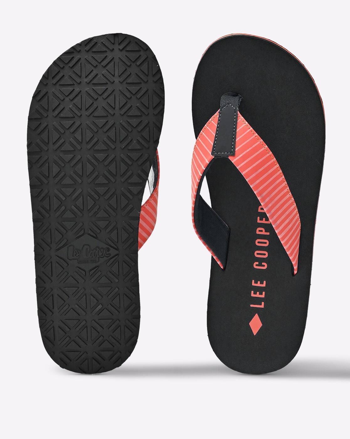 Lee Cooper | Striped Thong-Strap Flip-Flops|2