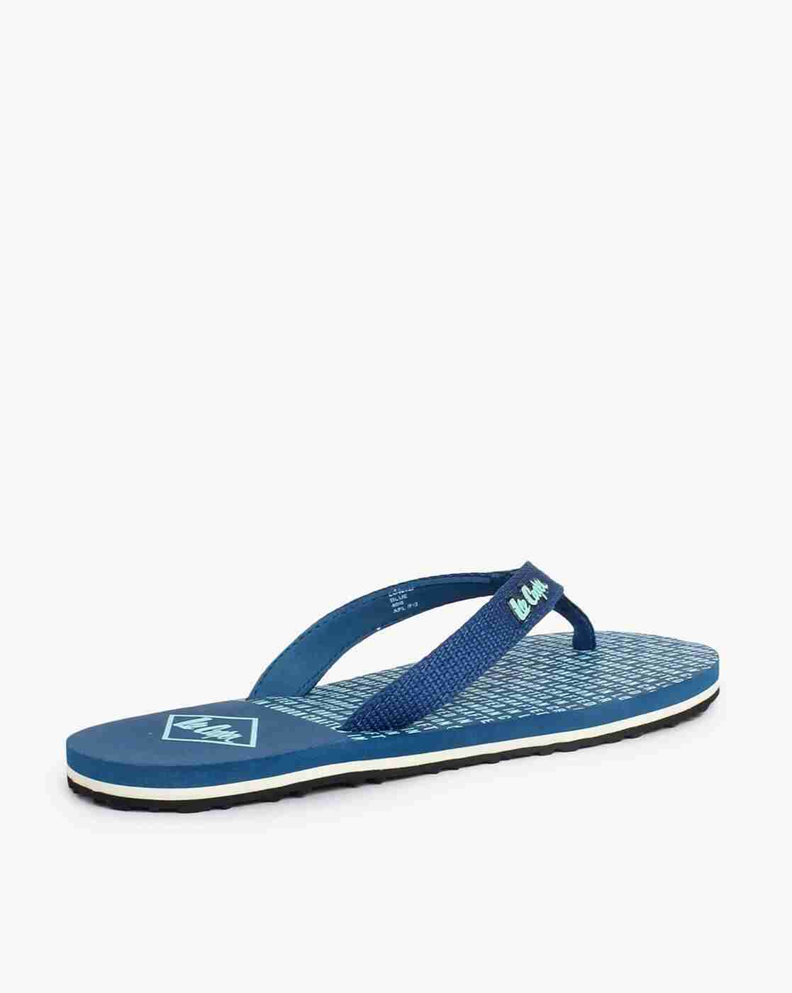 Lee Cooper | Men Thong-Strap Flip-Flops with Printed Footbed|2