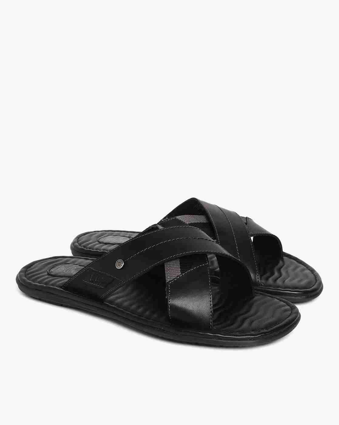 Criss-Cross Strap Slip-On Sandals
