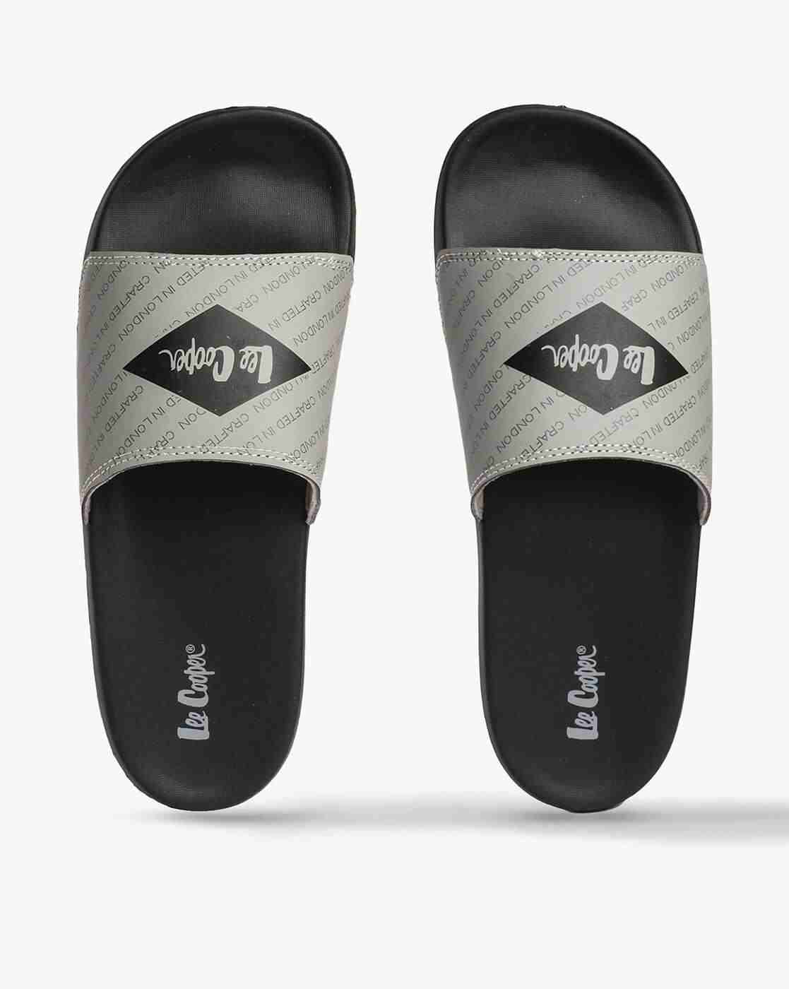 Men Brand Print Slides