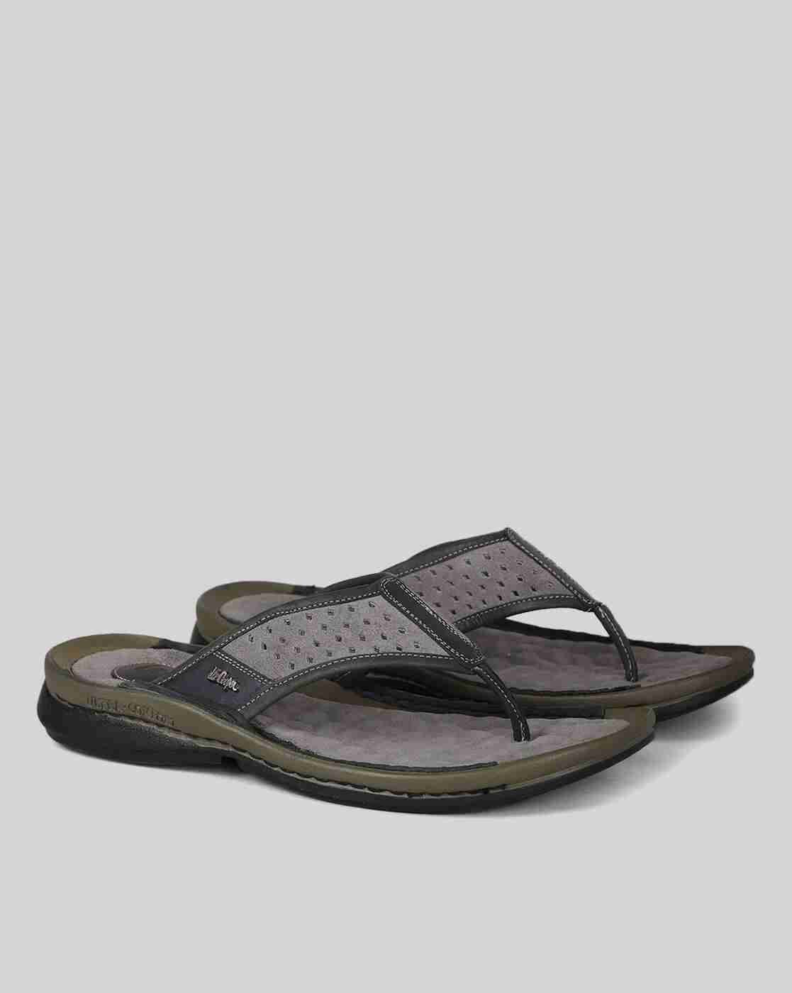 Lee Cooper | Men Leather Cutwork Thong-Strap Sandals|0