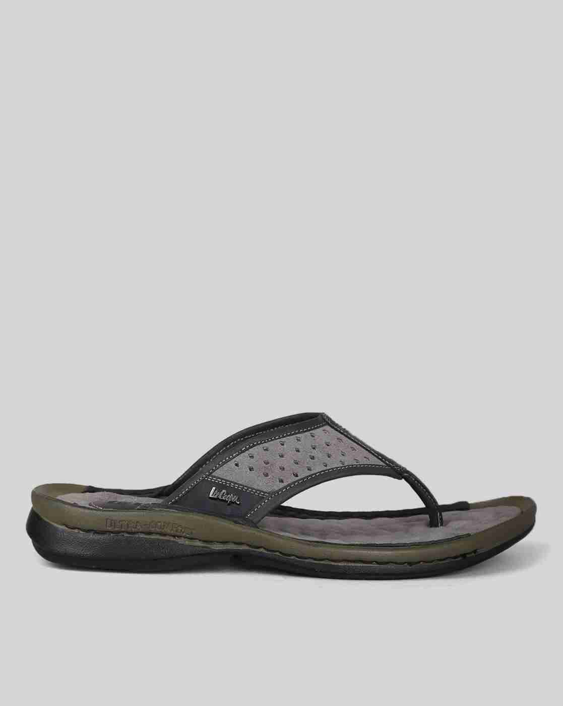 Lee Cooper | Men Leather Cutwork Thong-Strap Sandals|1