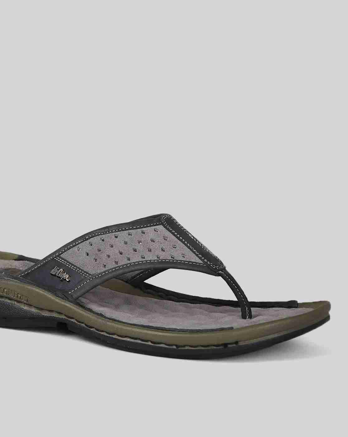 Lee Cooper | Men Leather Cutwork Thong-Strap Sandals|4