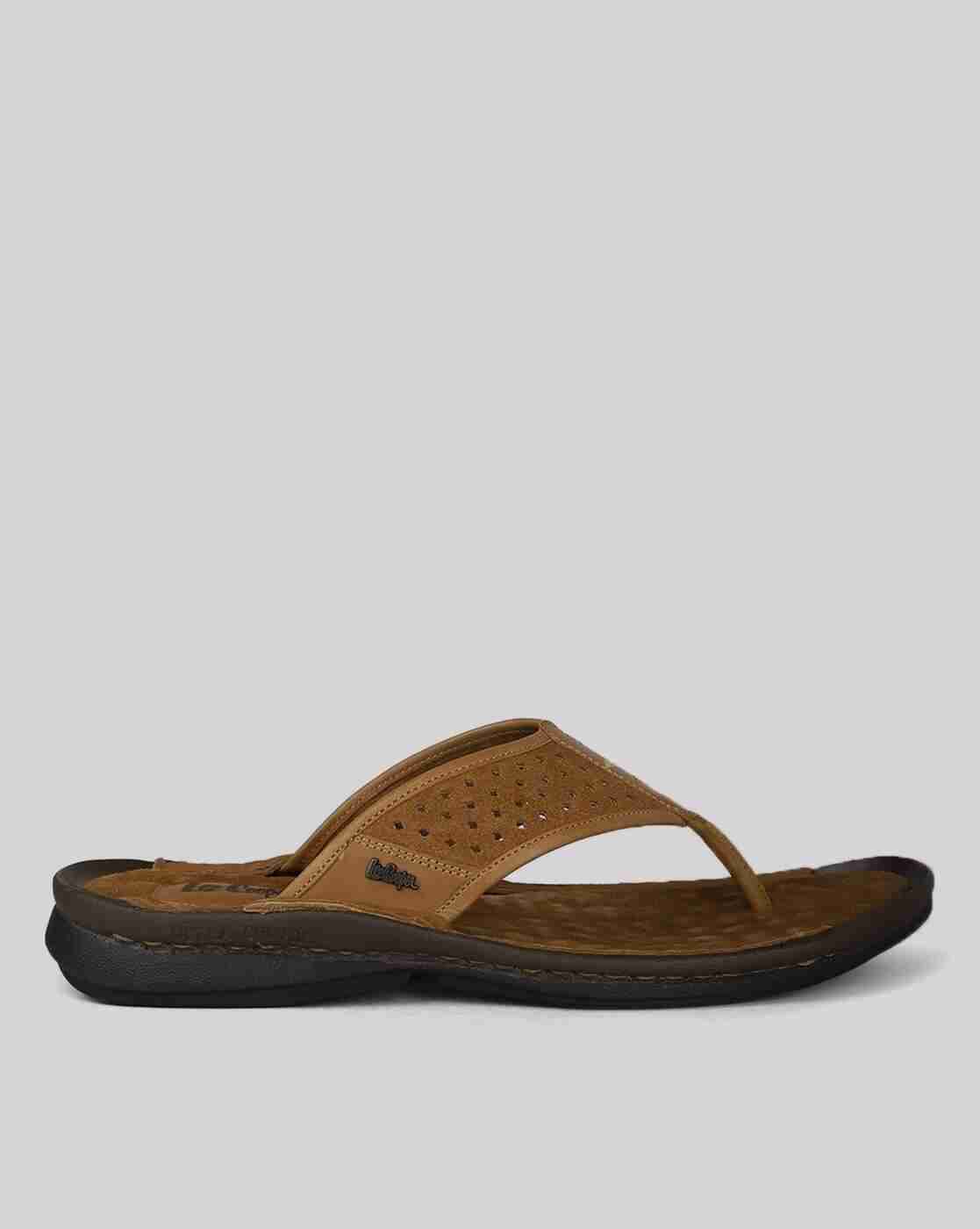 Lee Cooper | Men Leather Cutwork Thong-Strap Sandals|1