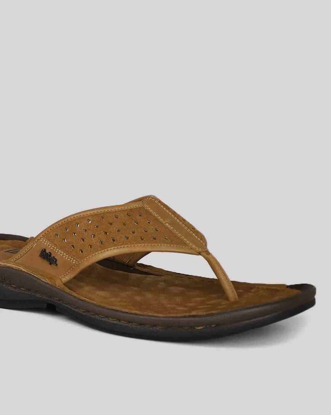 Lee Cooper | Men Leather Cutwork Thong-Strap Sandals|4