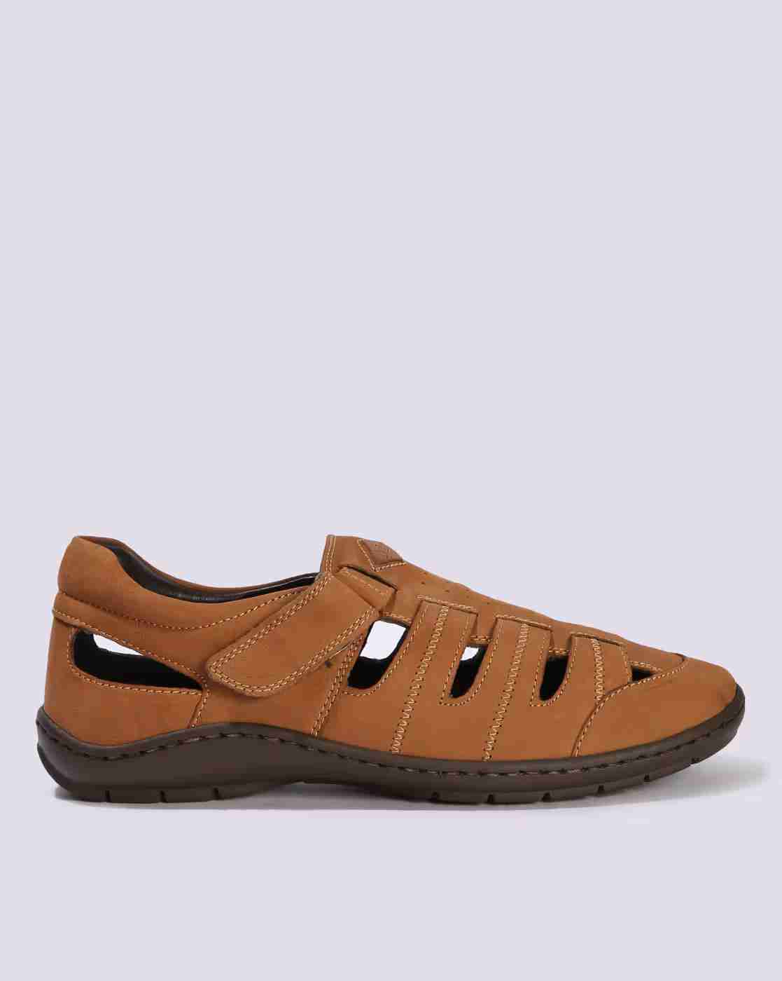 Men Leather Shoe-Style Sandals