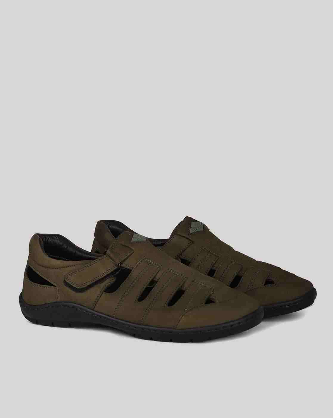 Men Leather Shoe-Style Sandals
