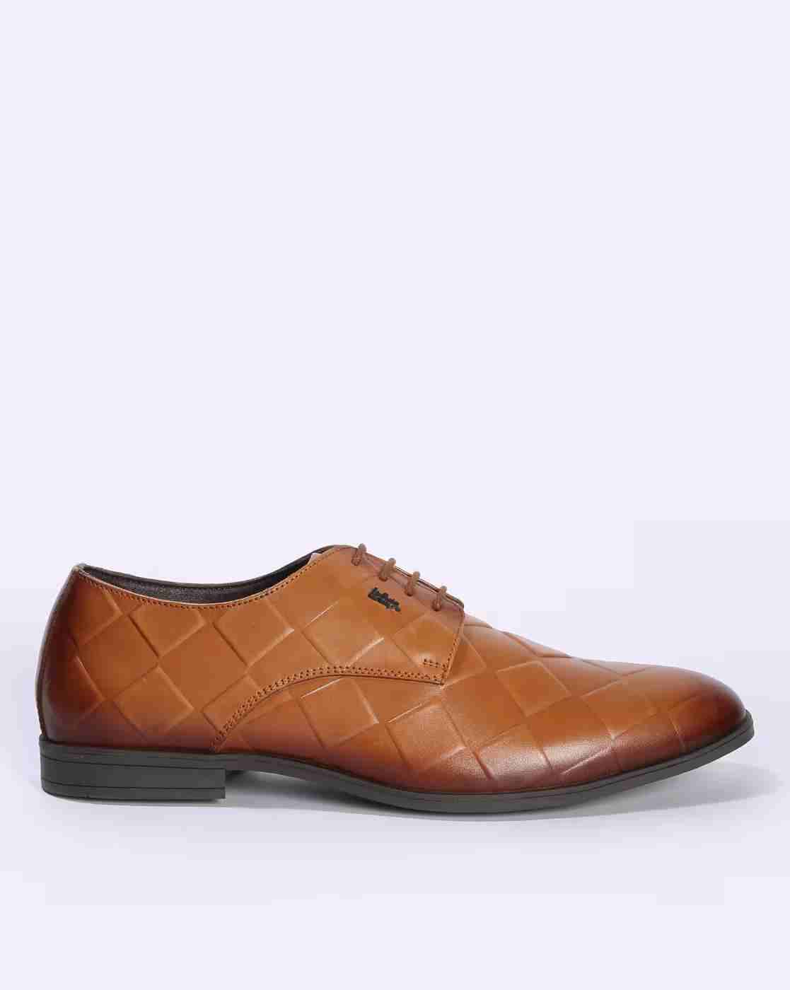 Lee Cooper | Men Croc-Embossed Leather Lace-Up Shoes|0