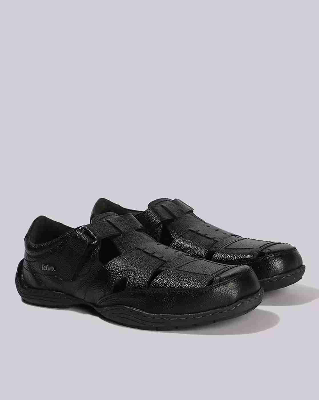Lee Cooper | Men Leather Sandals with Velcro Fastening|0
