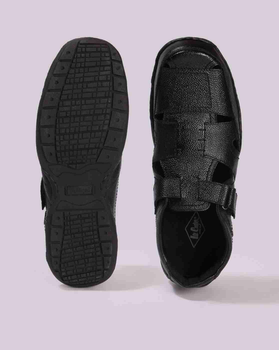 Lee Cooper | Men Leather Sandals with Velcro Fastening|2