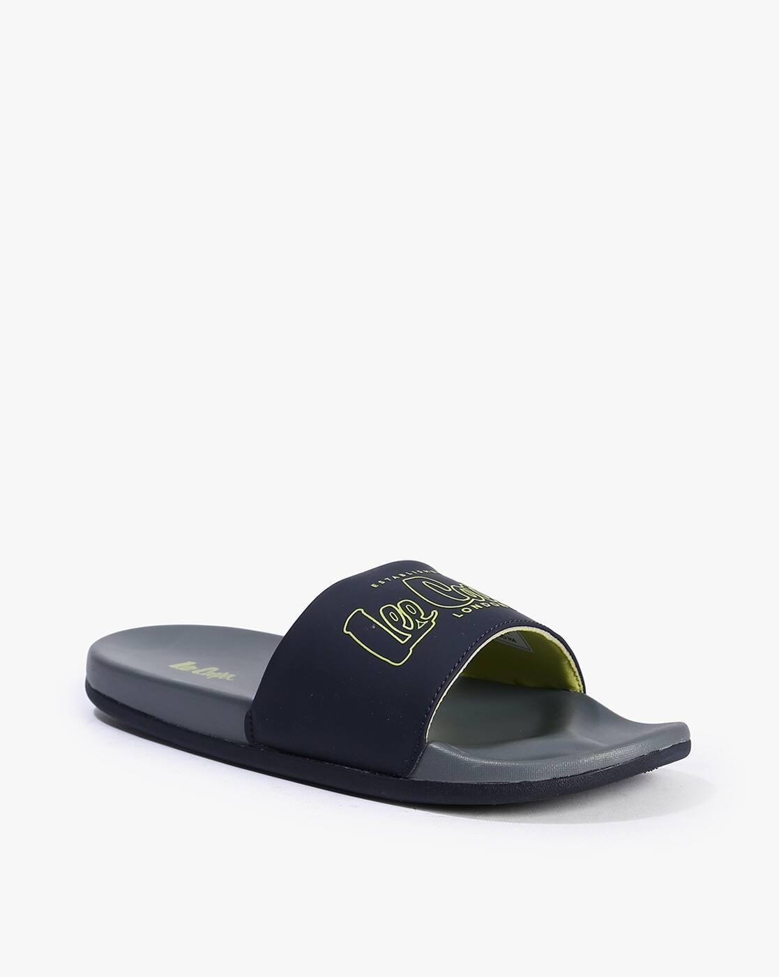 Lee Cooper | Men Brand Print Open-Toe Slides|2