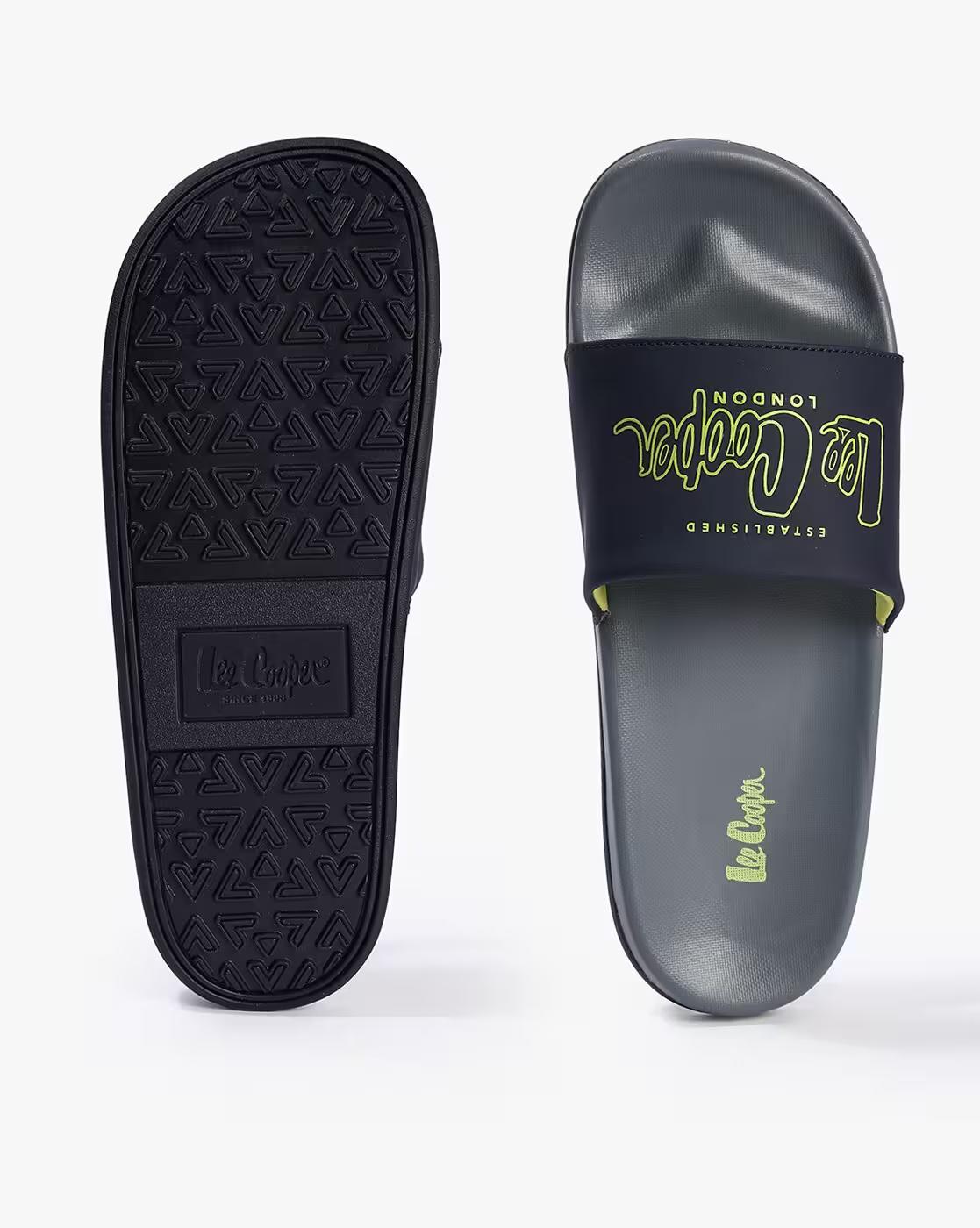 Lee Cooper | Men Brand Print Open-Toe Slides|3